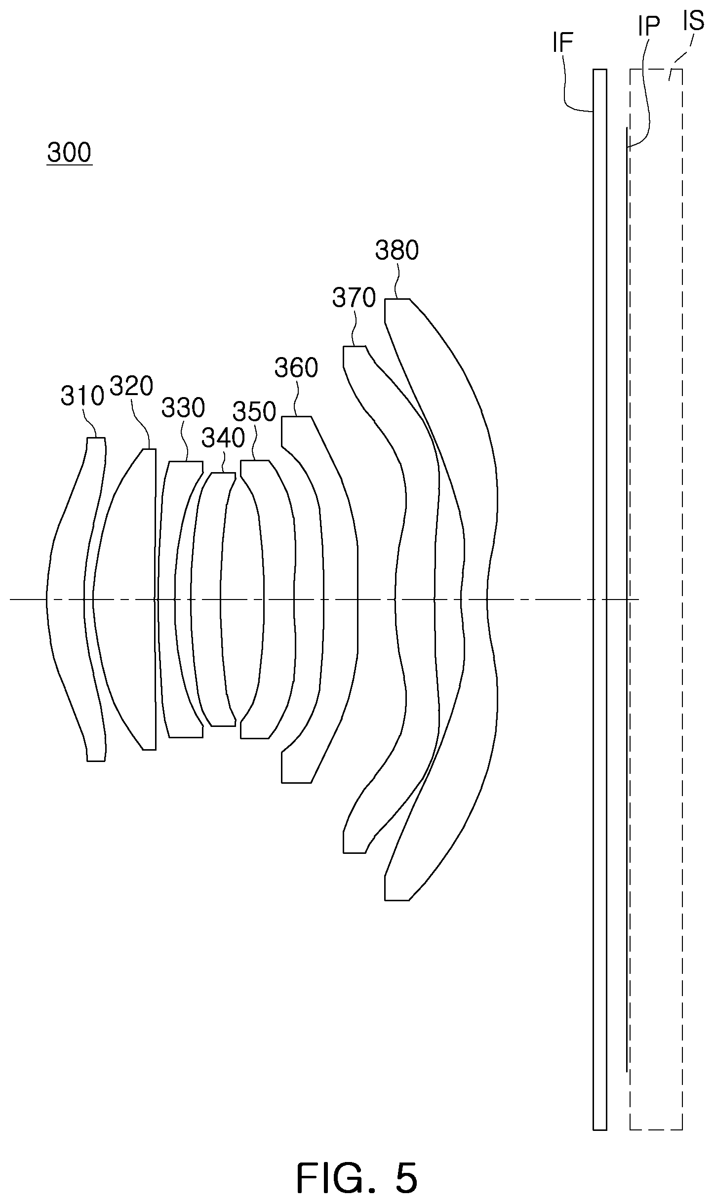 Patent US12504607 Figure 5 – Imaging lens system
