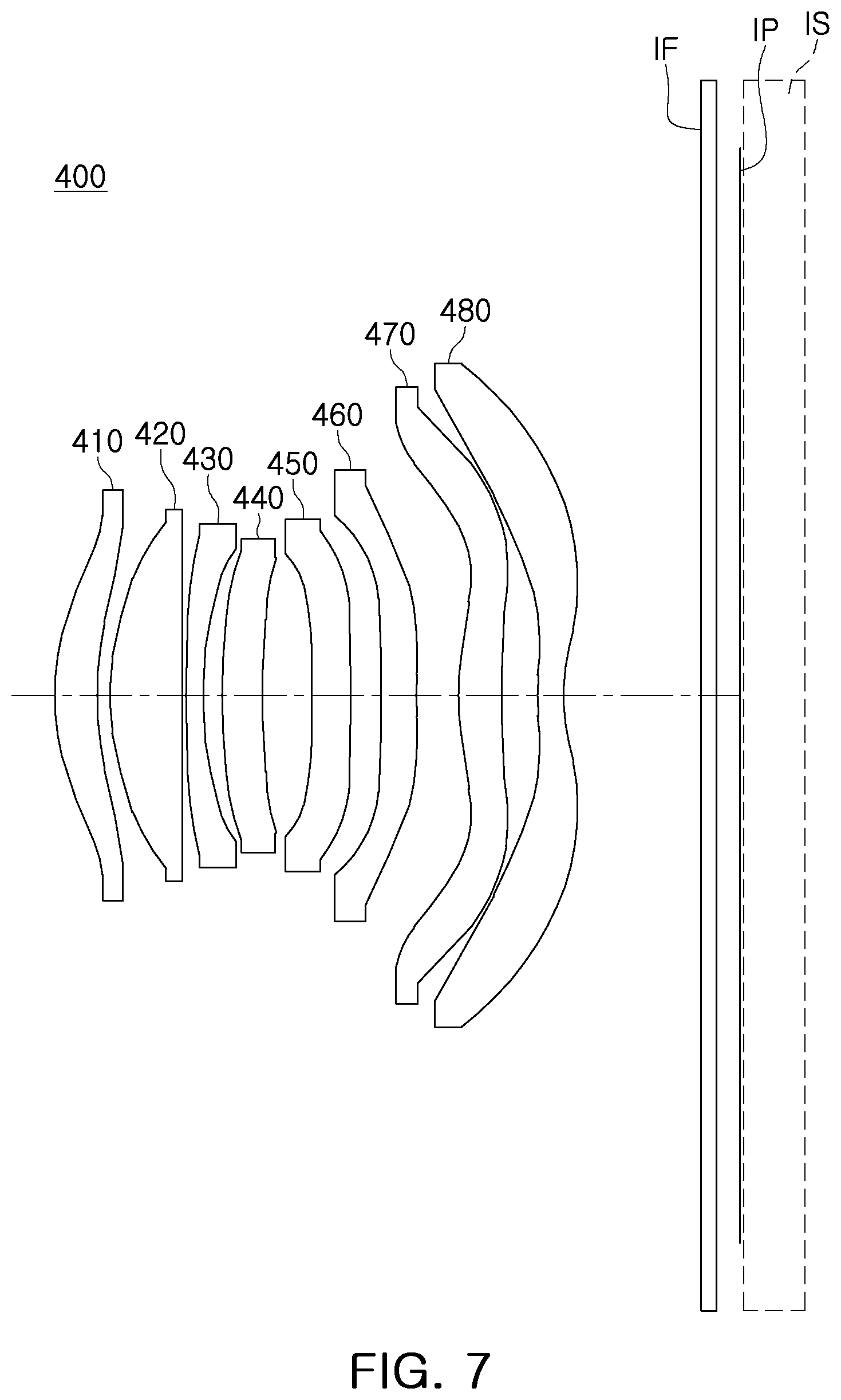 Patent US12504607 Figure 7 – Imaging lens system