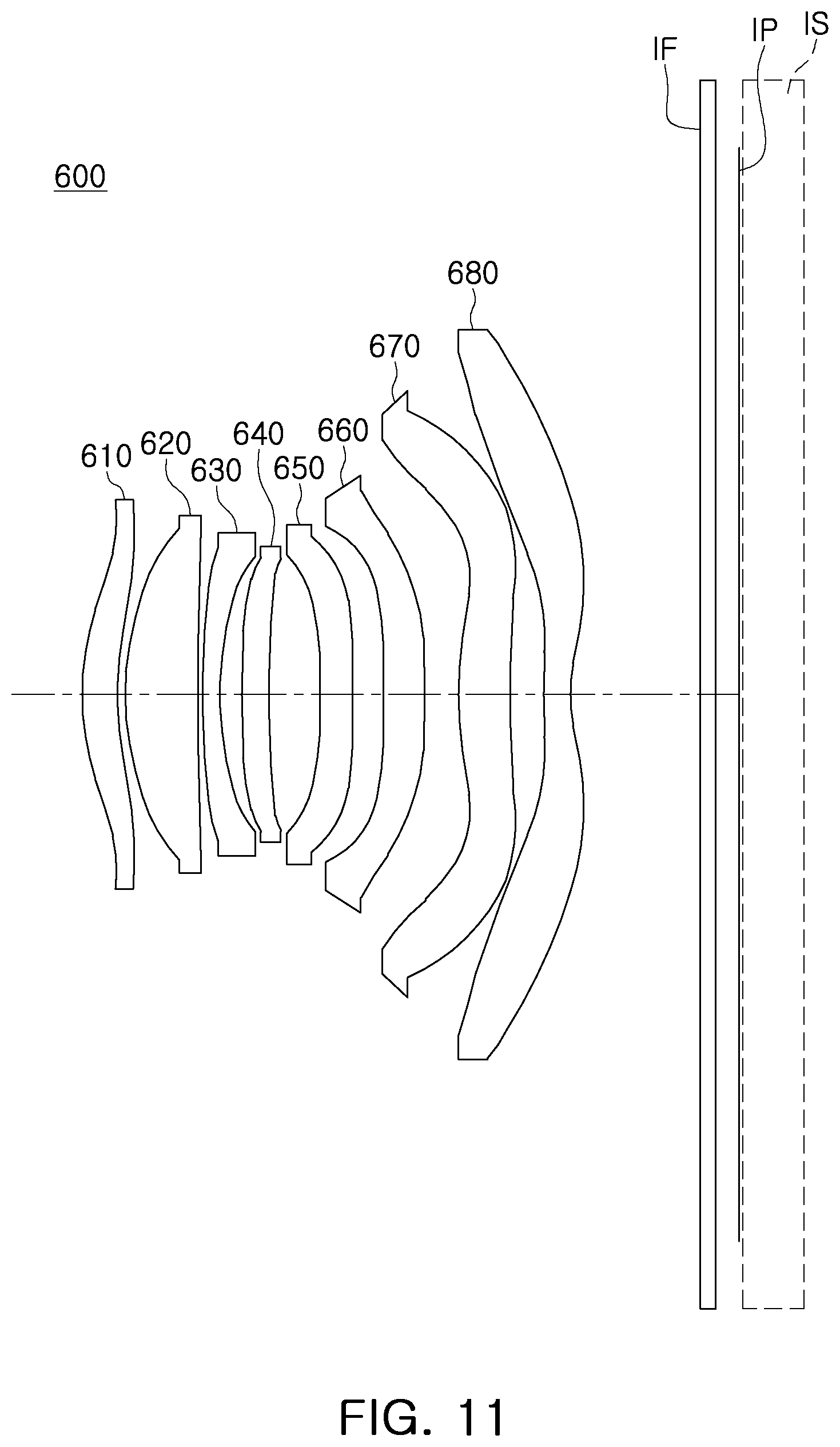 Patent US12504607 Figure 11 – Imaging lens system