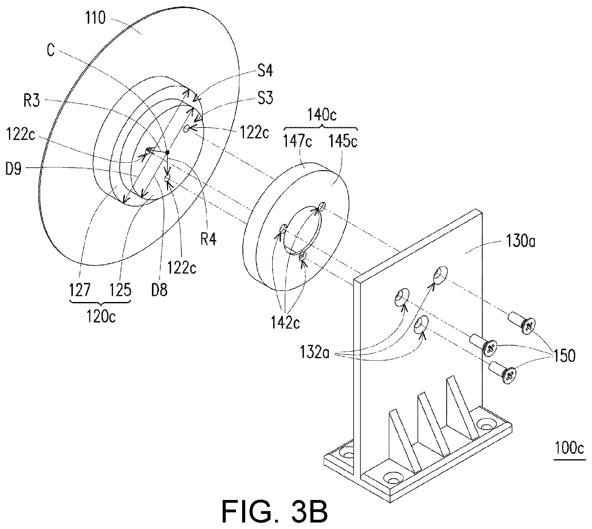 Patent US12504621 Figure 9 – Wheel of projector having damper