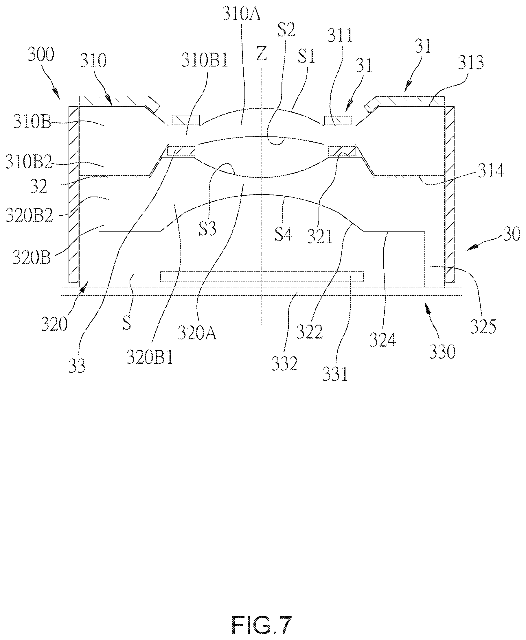 Patent US12504624 Figure 7 – Optical lens