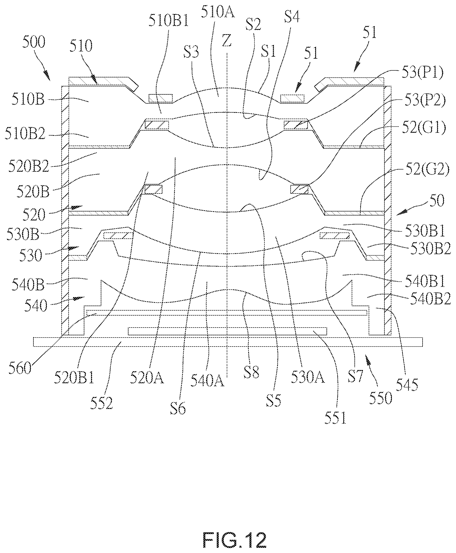 Patent US12504624 Figure 12 – Optical lens