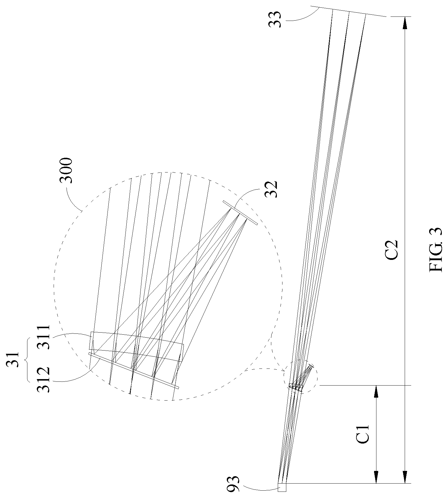 Patent US12504626 Figure 3 – Head up display device