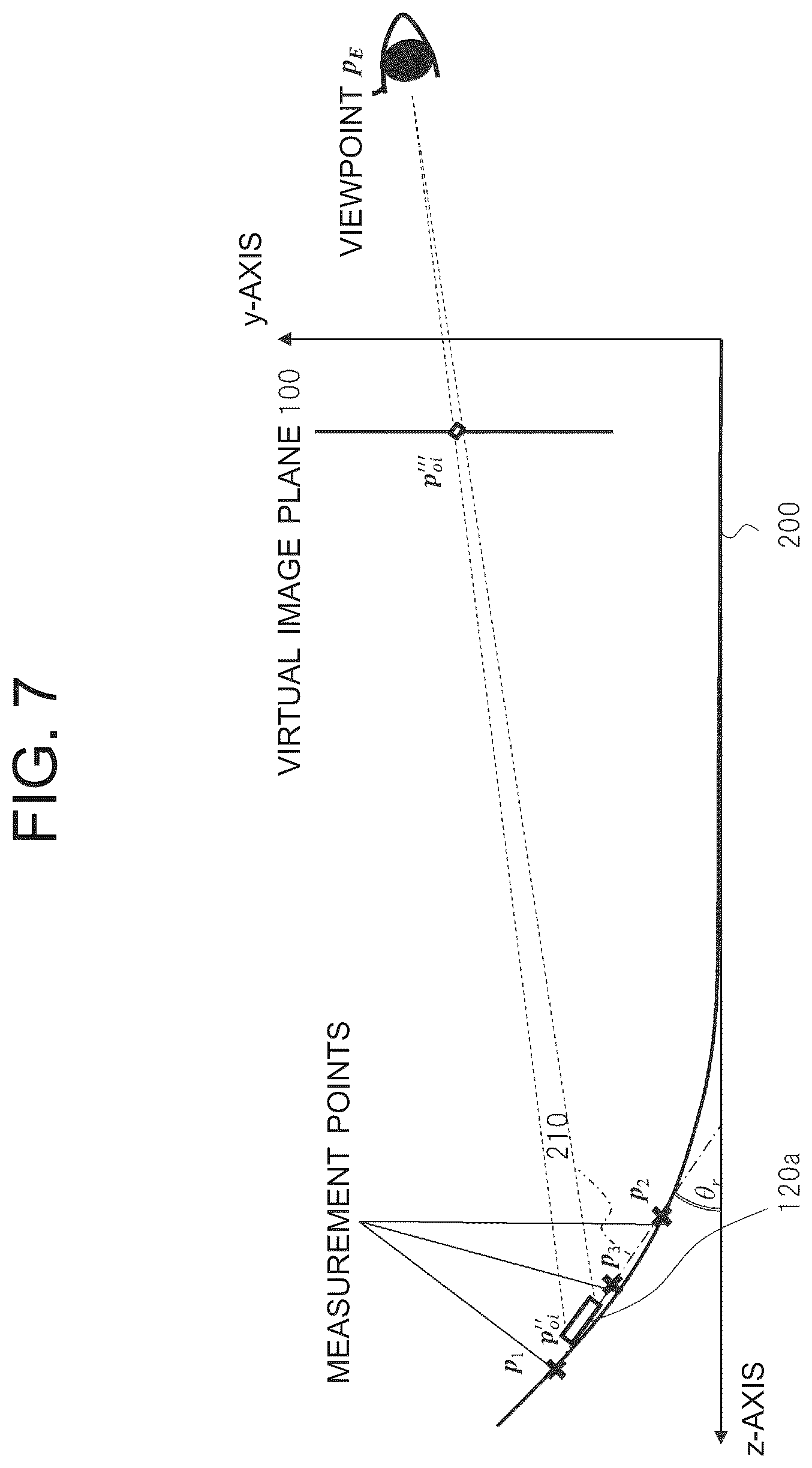 Patent US12504627 Figure 7 – Head-up display