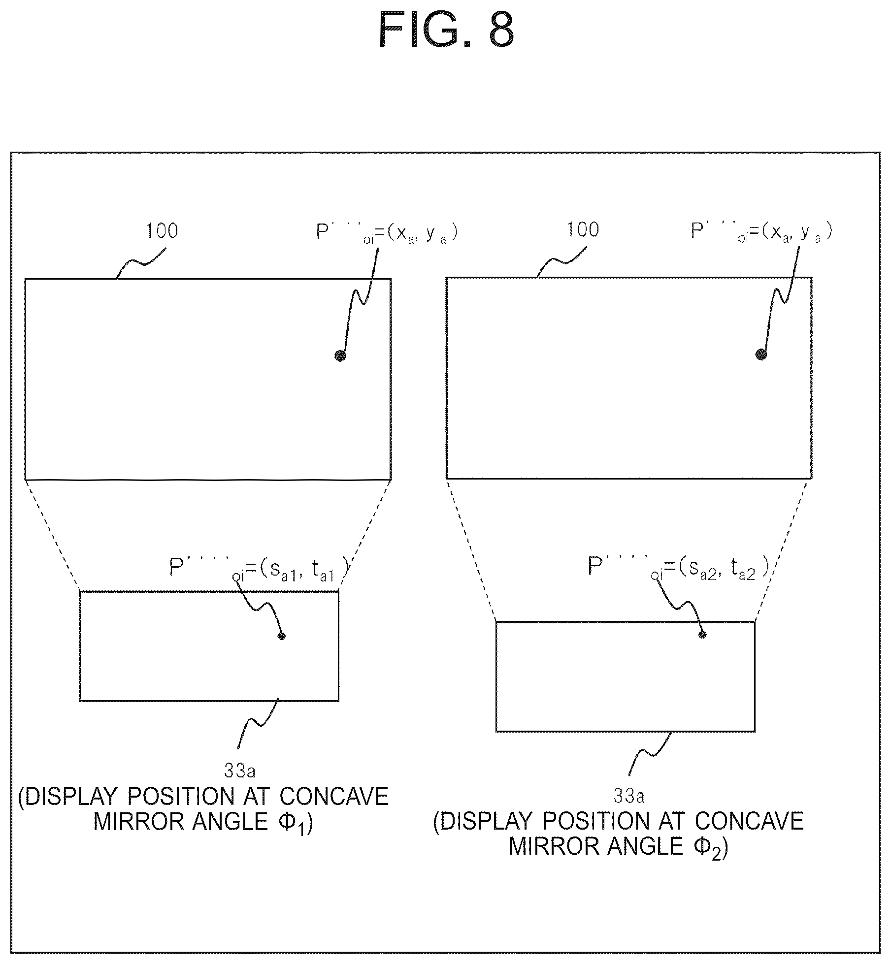 Patent US12504627 Figure 8 – Head-up display