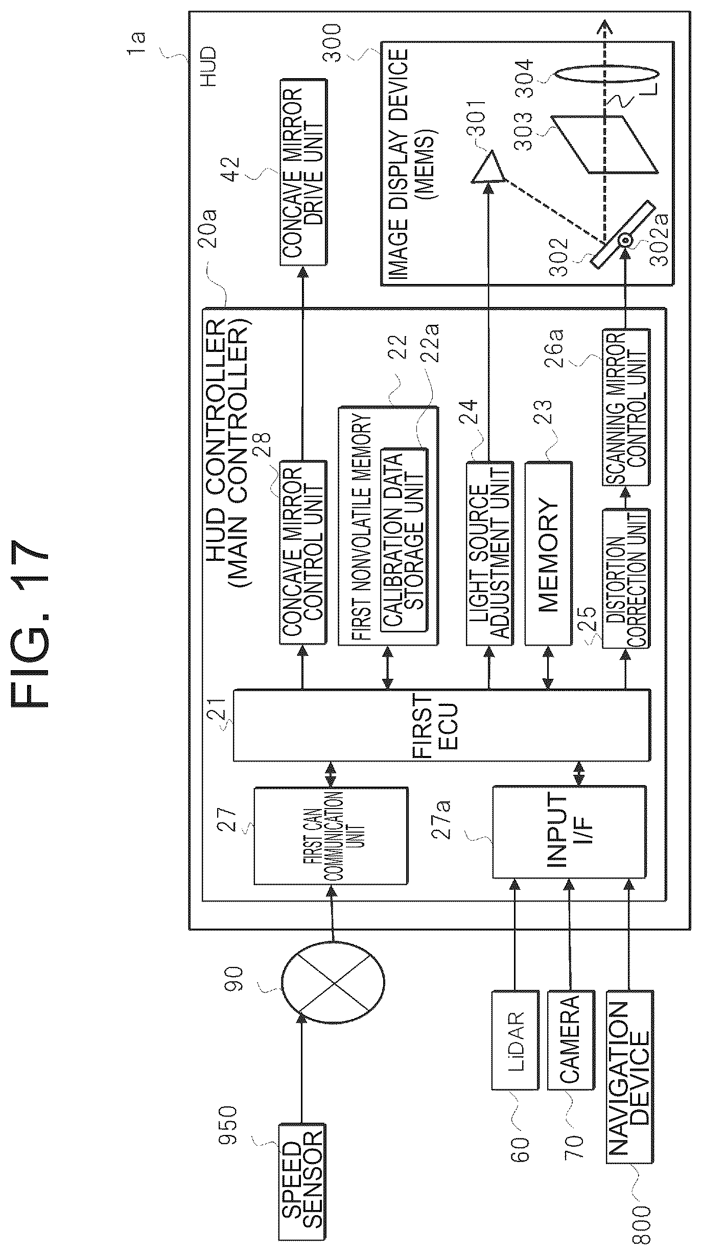 Patent US12504627 Figure 17 – Head-up display
