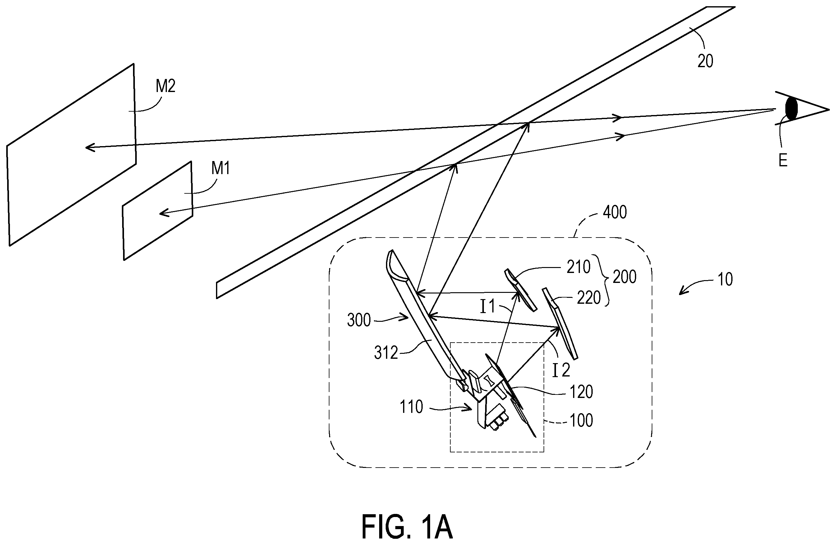 Patent US12504628 Figure 1 – Rotary structure module and head-up display device