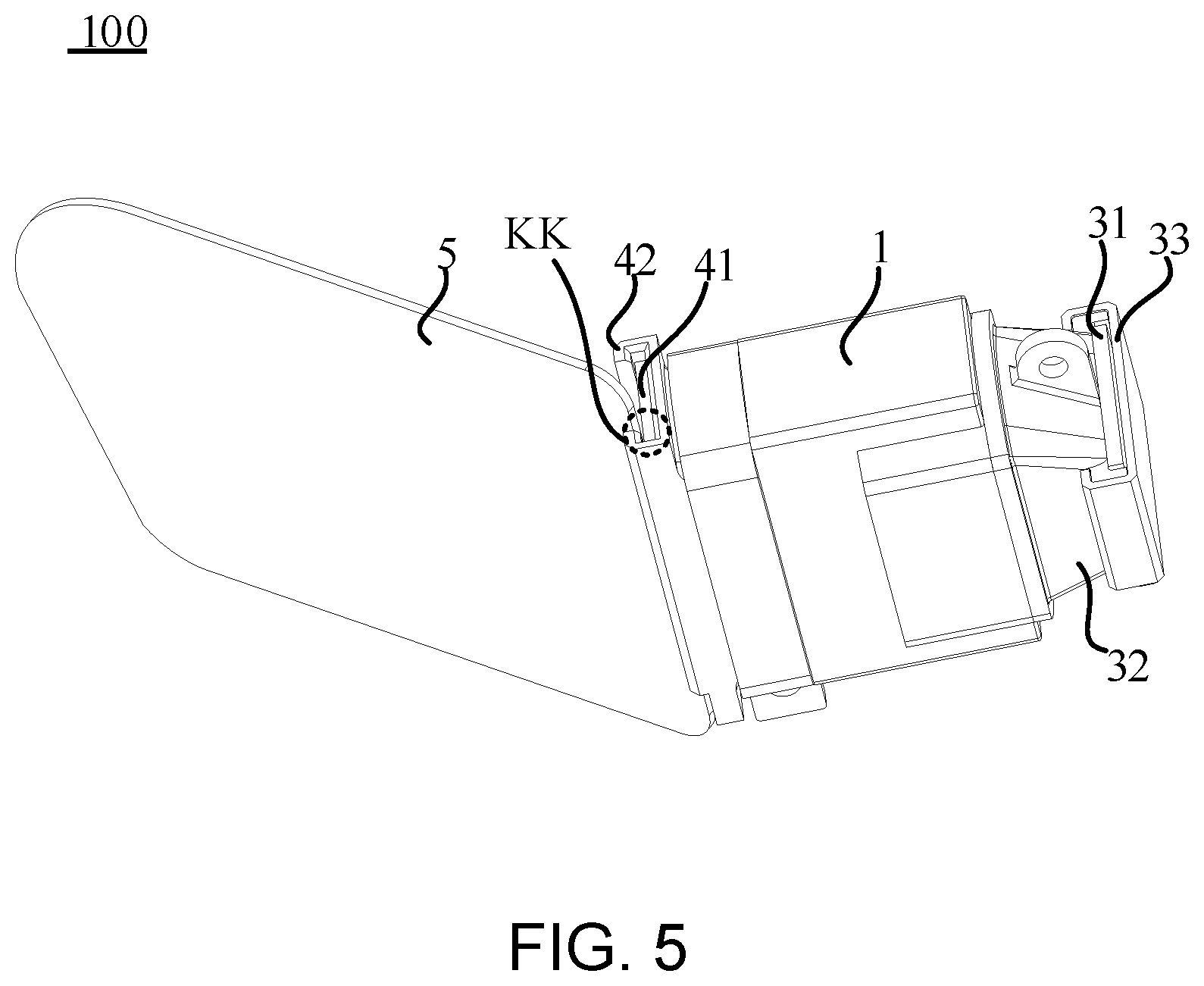 Patent US12504629 Figure 5 – Optical module, electronic device, and glasses