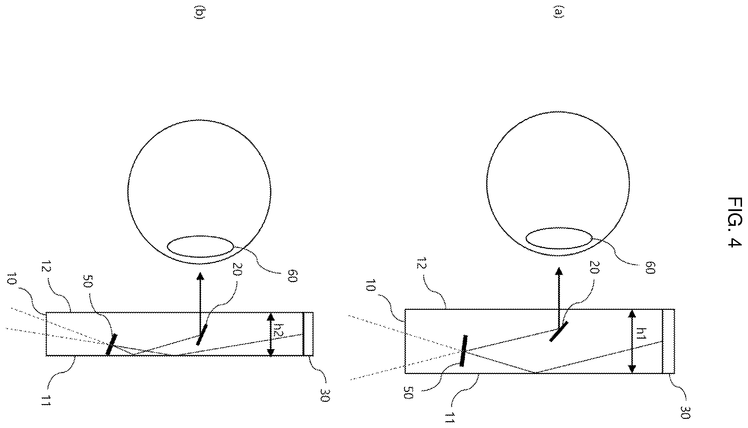 Patent US12504630 Figure 4 – Compact optical device for augmented reality using total internal reflection