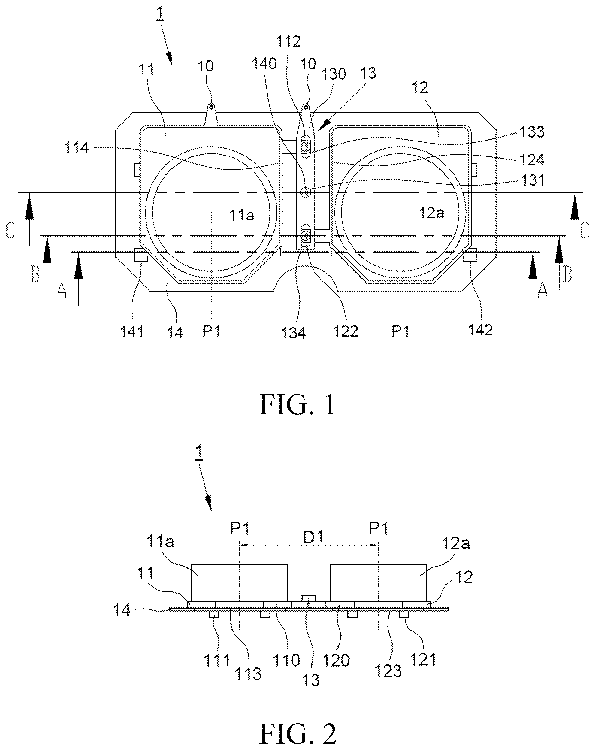 Patent US12504636 — Interpupillary distance adjustment module and head mounted electronic device — Figure 1