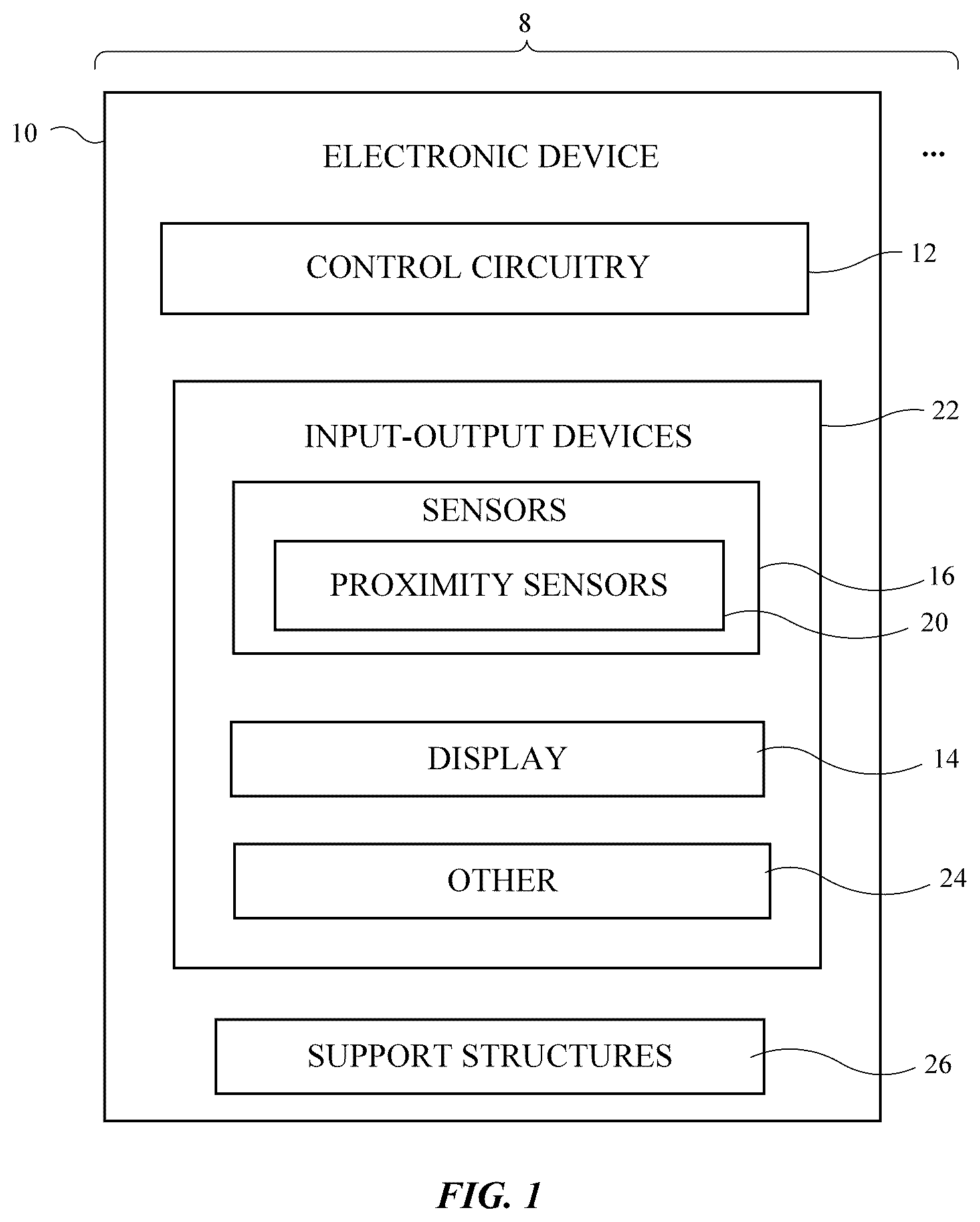 Patent US12504638 Figure 1 – Head-mounted electronic display device with lens position sensing