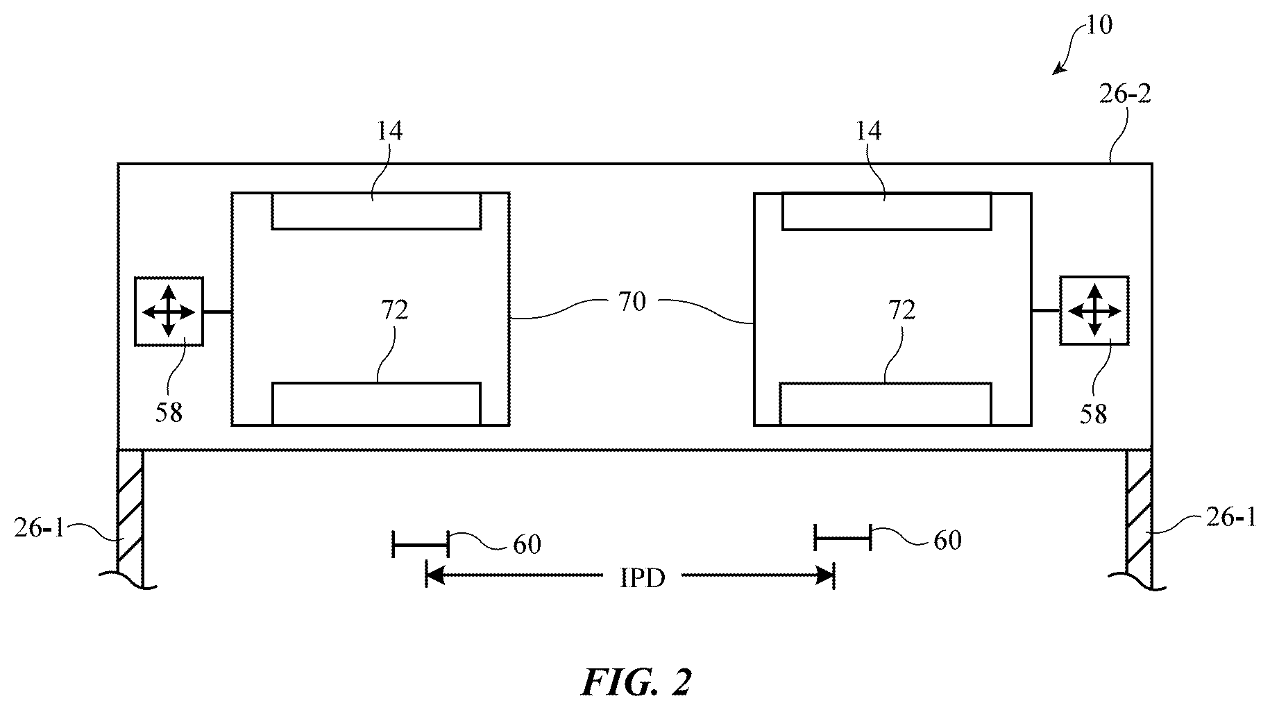 Patent US12504638 Figure 2 – Head-mounted electronic display device with lens position sensing