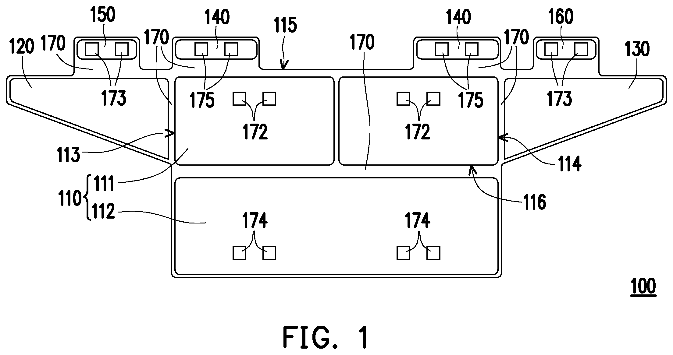 Patent US12504640 Figure 1 – Foldable light-shielding hood and portable electronic device