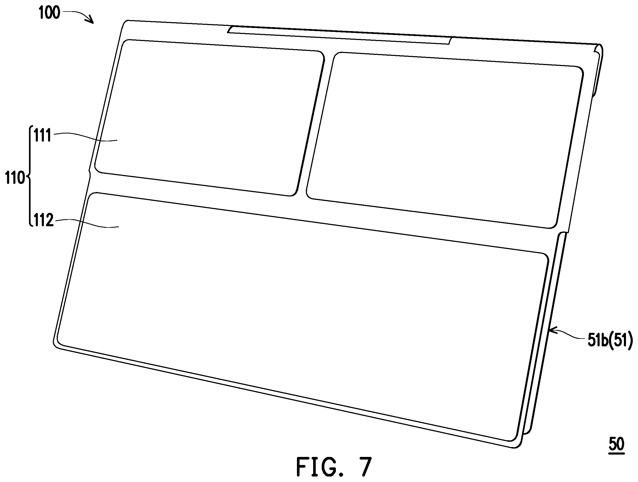 Patent US12504640 Figure 7 – Foldable light-shielding hood and portable electronic device