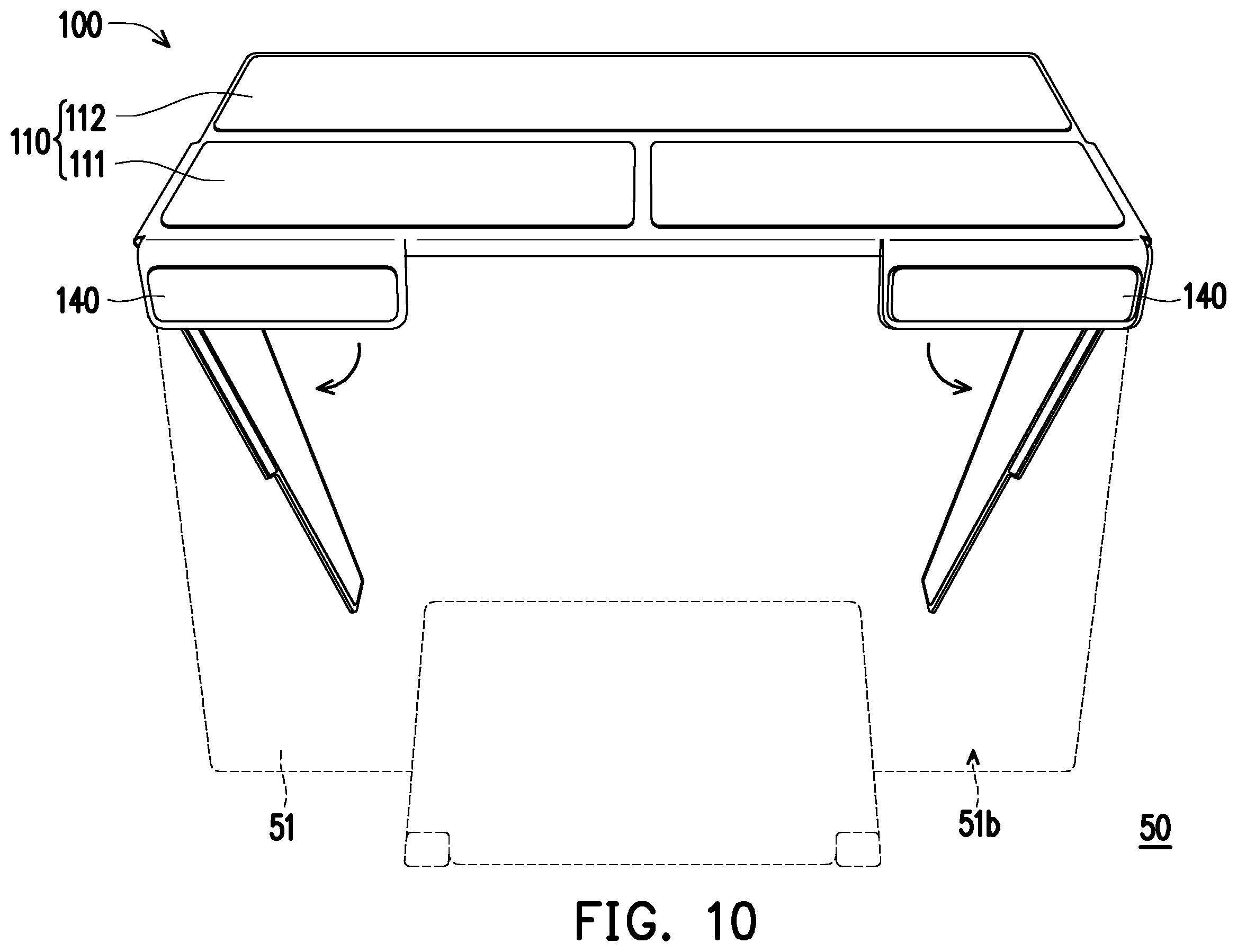 Patent US12504640 Figure 10 – Foldable light-shielding hood and portable electronic device