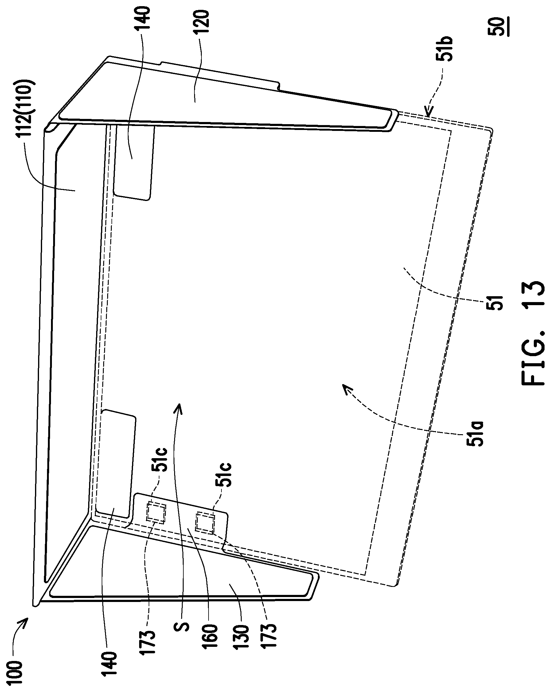 Patent US12504640 Figure 13 – Foldable light-shielding hood and portable electronic device