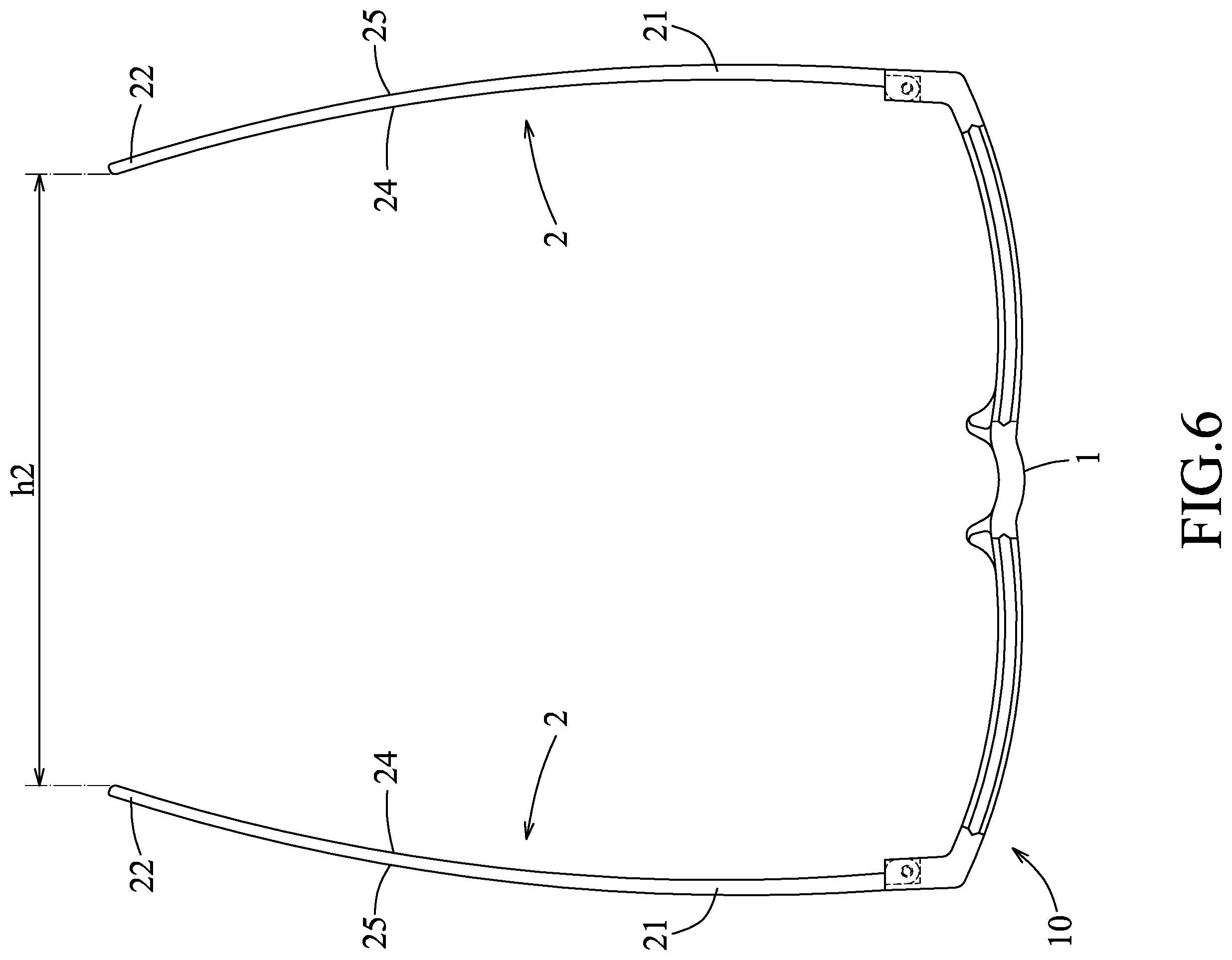 Patent US12504646 Figure 4 – Eyeglasses having temples bendable to convert between two different curved states