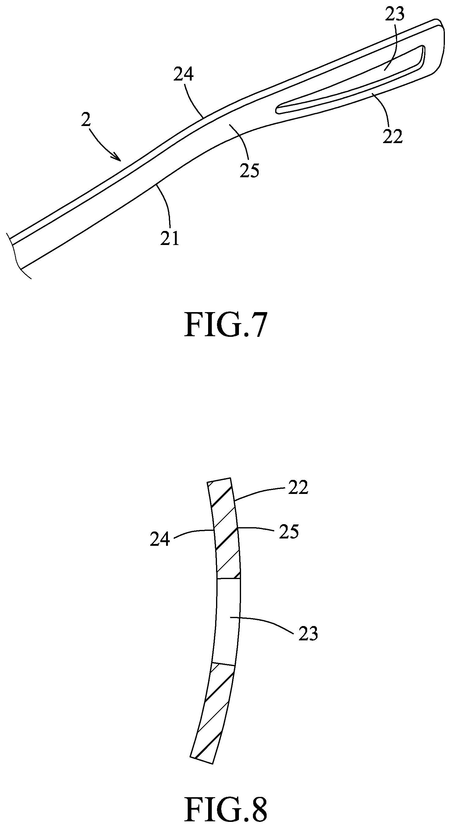 Patent US12504646 Figure 5 – Eyeglasses having temples bendable to convert between two different curved states