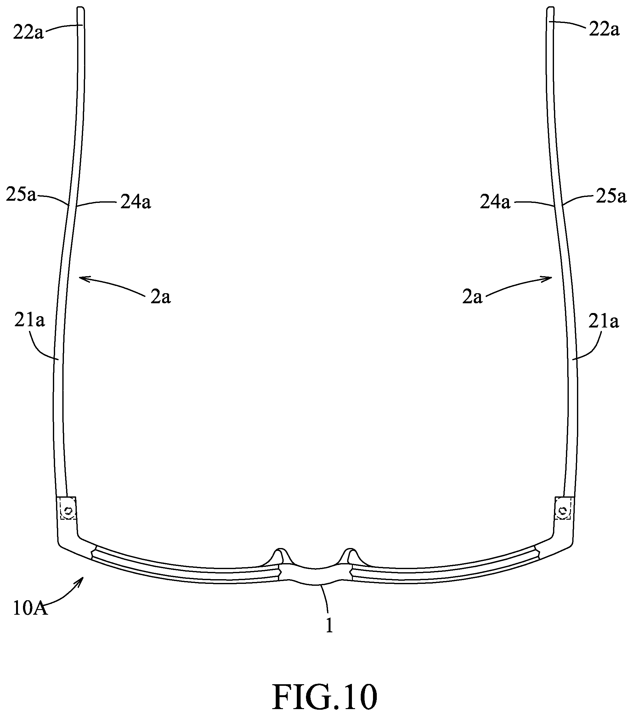 Patent US12504646 Figure 7 – Eyeglasses having temples bendable to convert between two different curved states