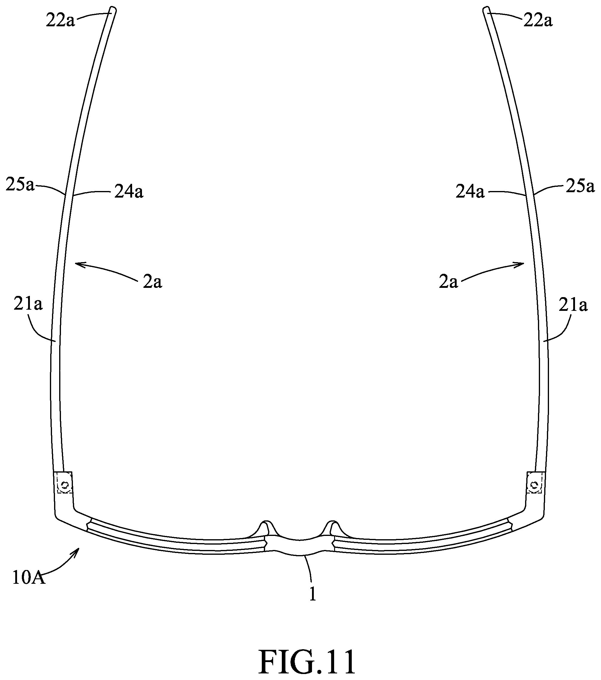 Patent US12504646 Figure 8 – Eyeglasses having temples bendable to convert between two different curved states