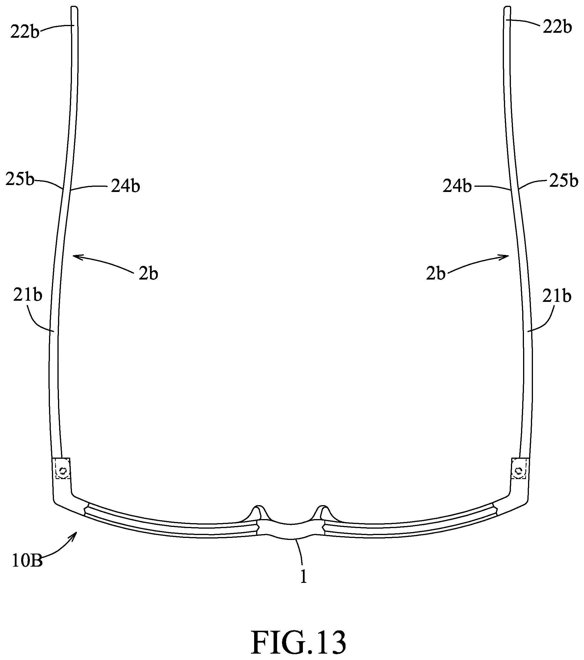 Patent US12504646 Figure 10 – Eyeglasses having temples bendable to convert between two different curved states