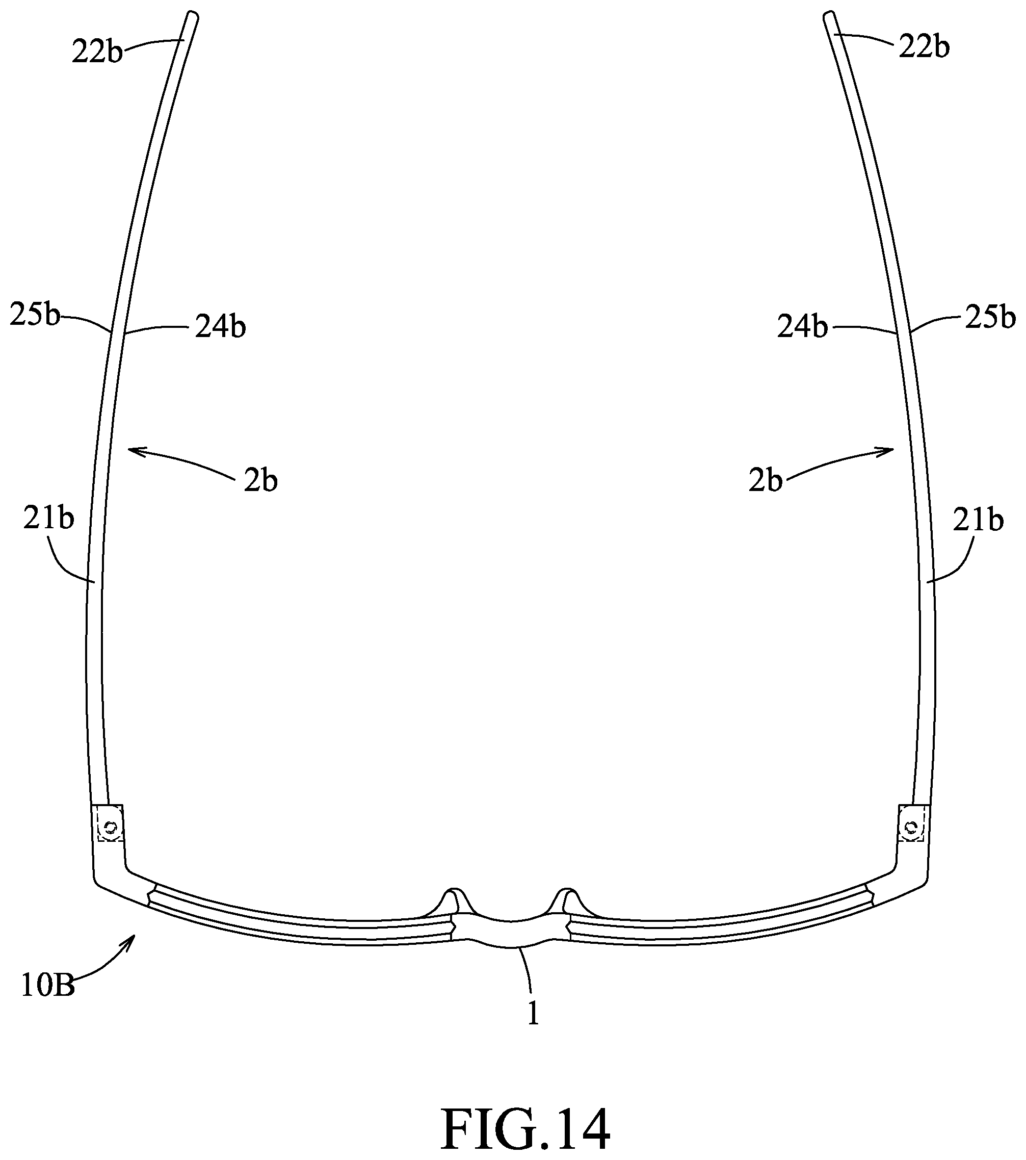 Patent US12504646 Figure 11 – Eyeglasses having temples bendable to convert between two different curved states