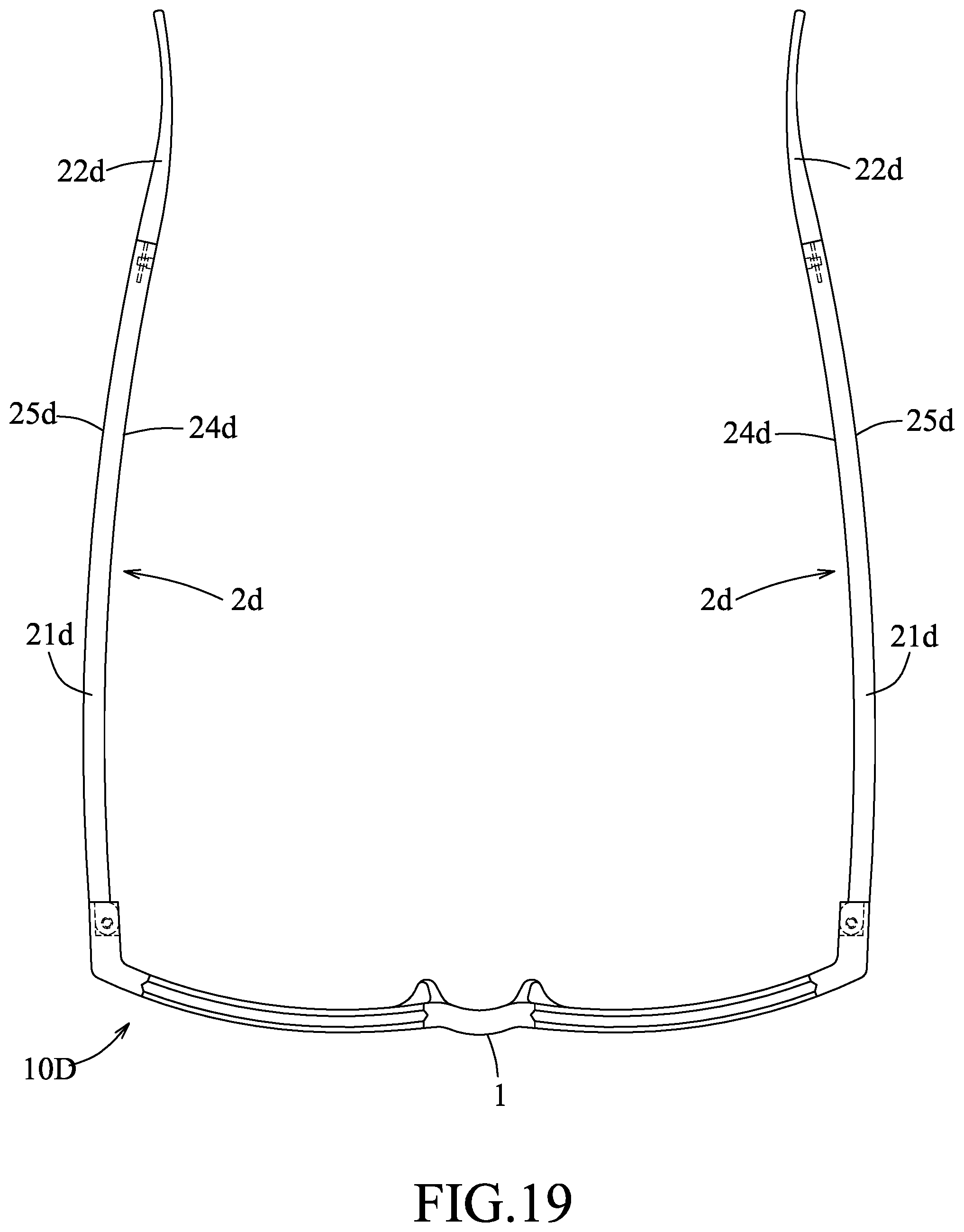 Patent US12504646 Figure 16 – Eyeglasses having temples bendable to convert between two different curved states