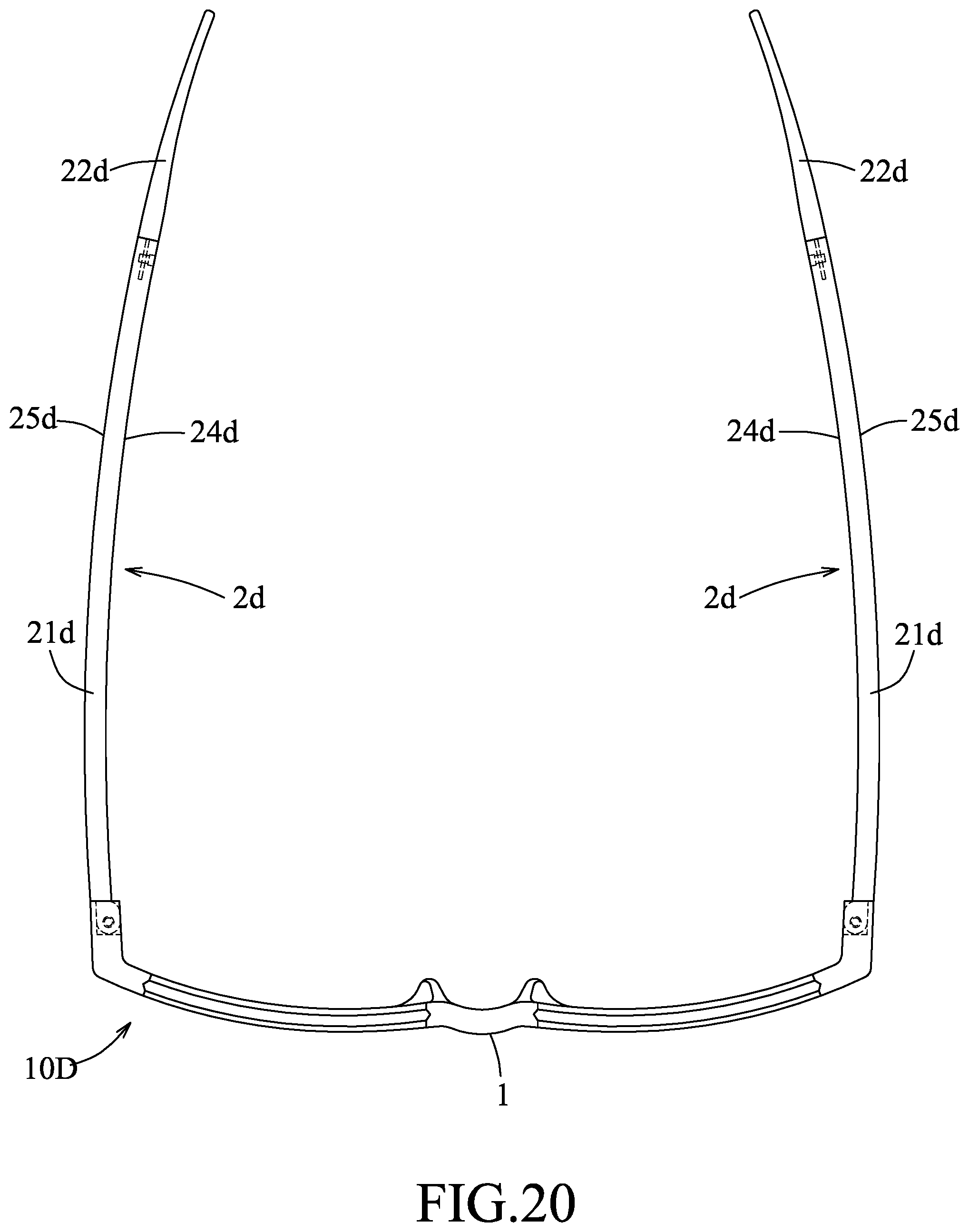 Patent US12504646 Figure 17 – Eyeglasses having temples bendable to convert between two different curved states