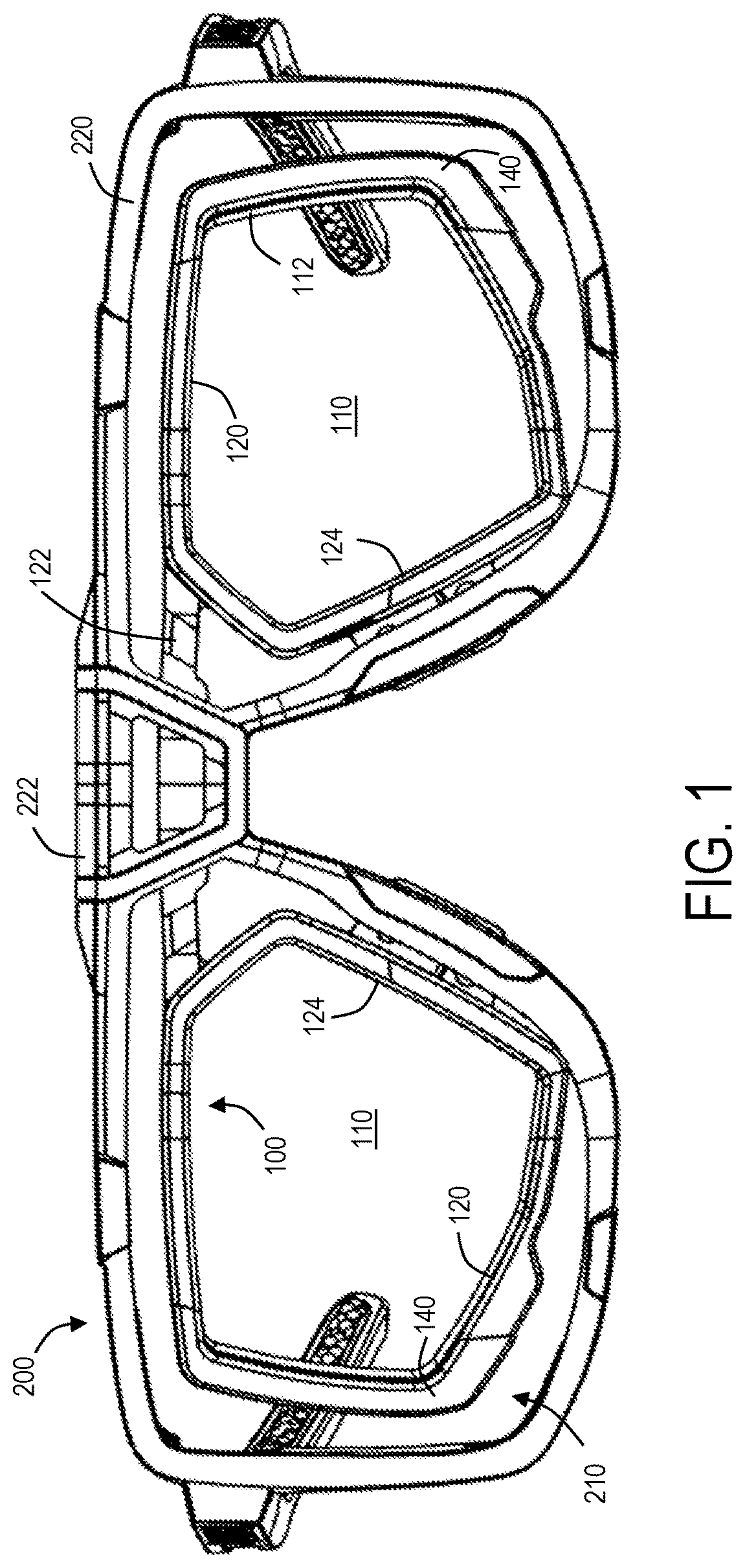 Patent US12504650 Figure 1 – Prescription lens insert for eyewear