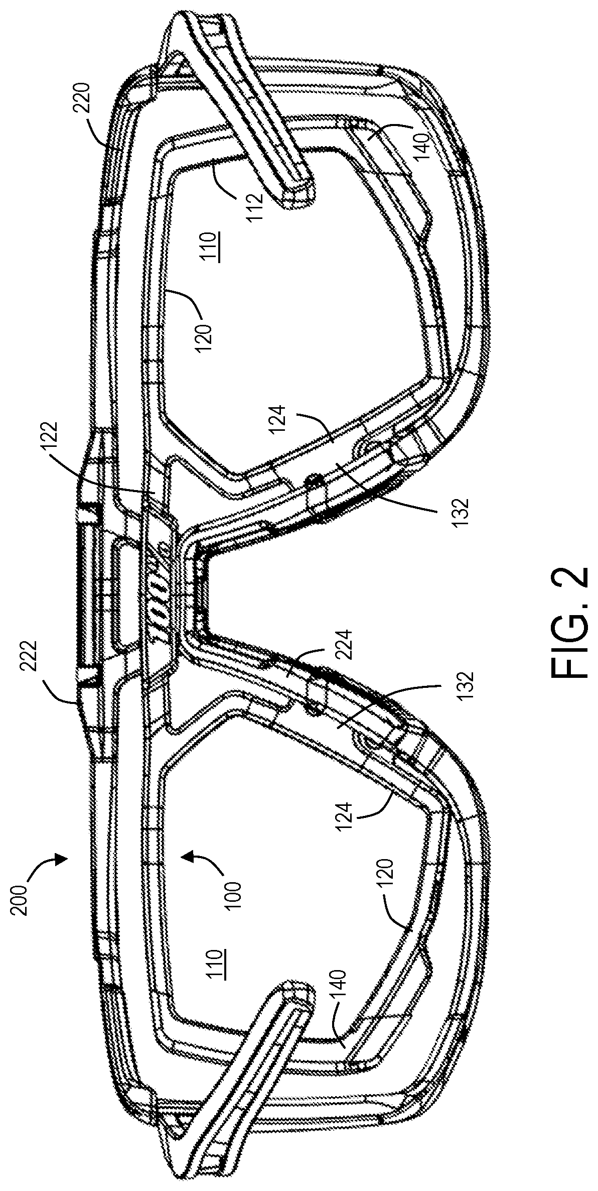 Patent US12504650 Figure 2 – Prescription lens insert for eyewear