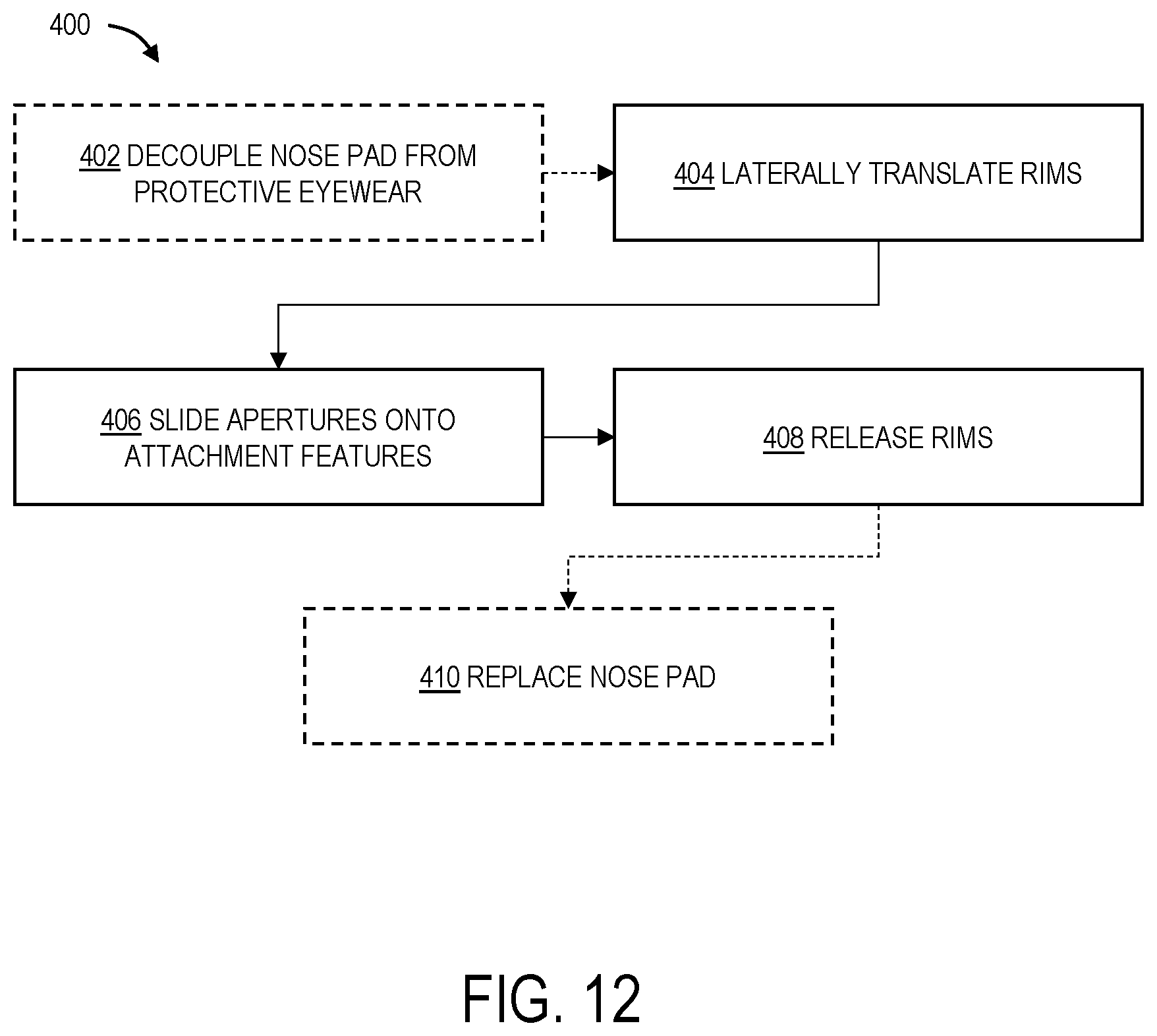 Patent US12504650 Figure 9 – Prescription lens insert for eyewear