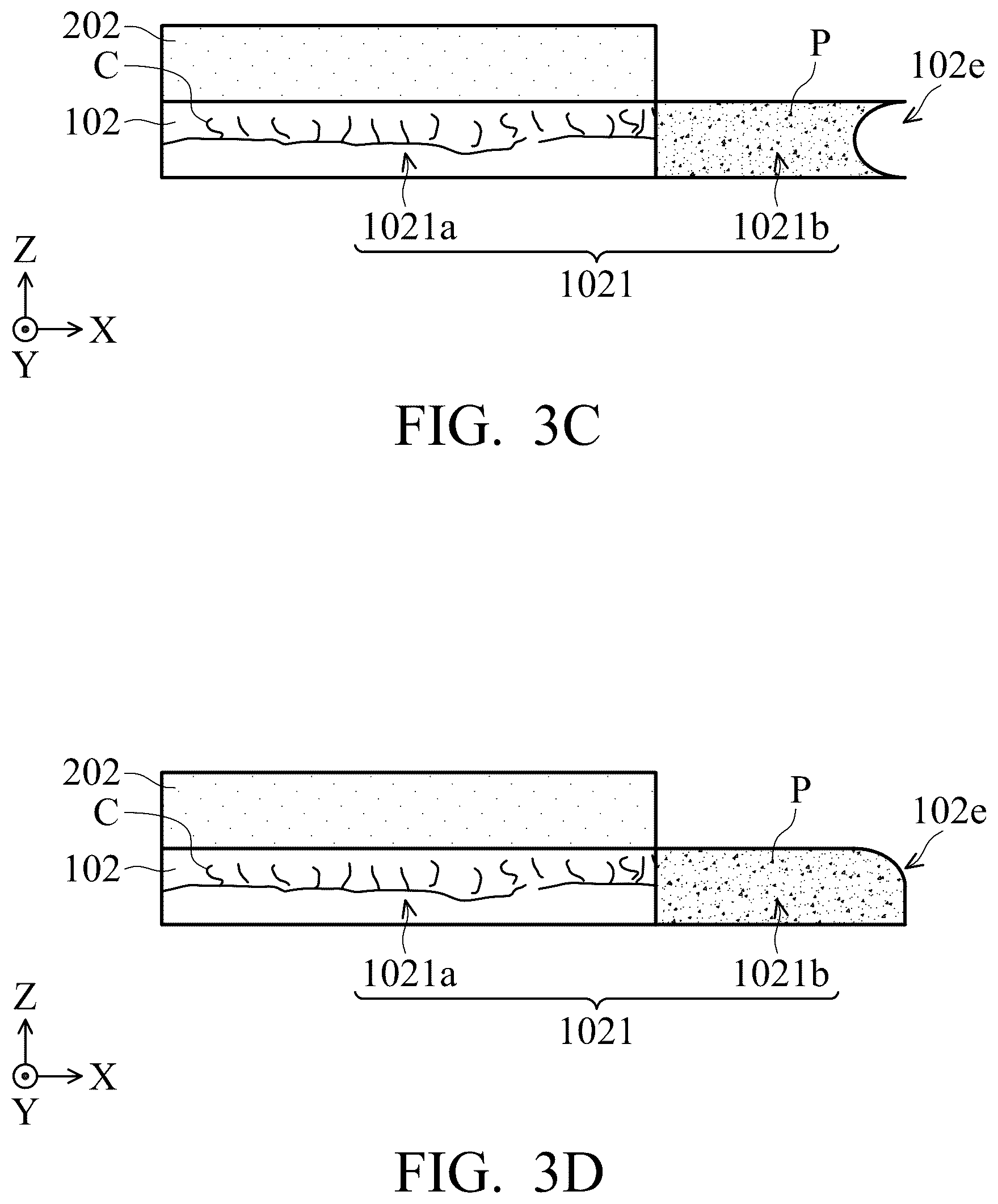 Patent US12504657 Figure 4 – Electronic device with a side surface having both grinded and ungrinded portions
