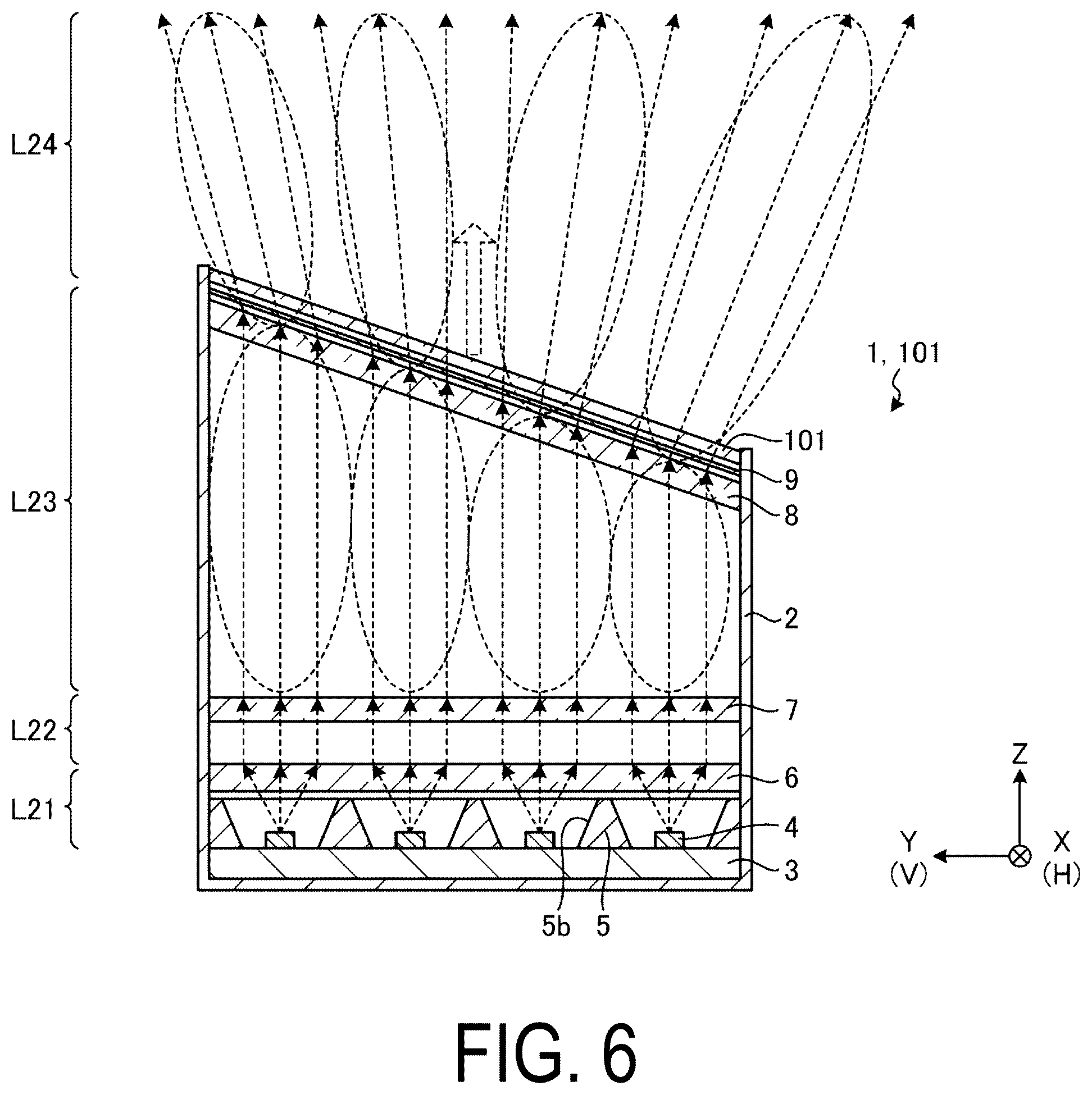Patent US12504659 Figure 6 – Planar illumination device with local dimming