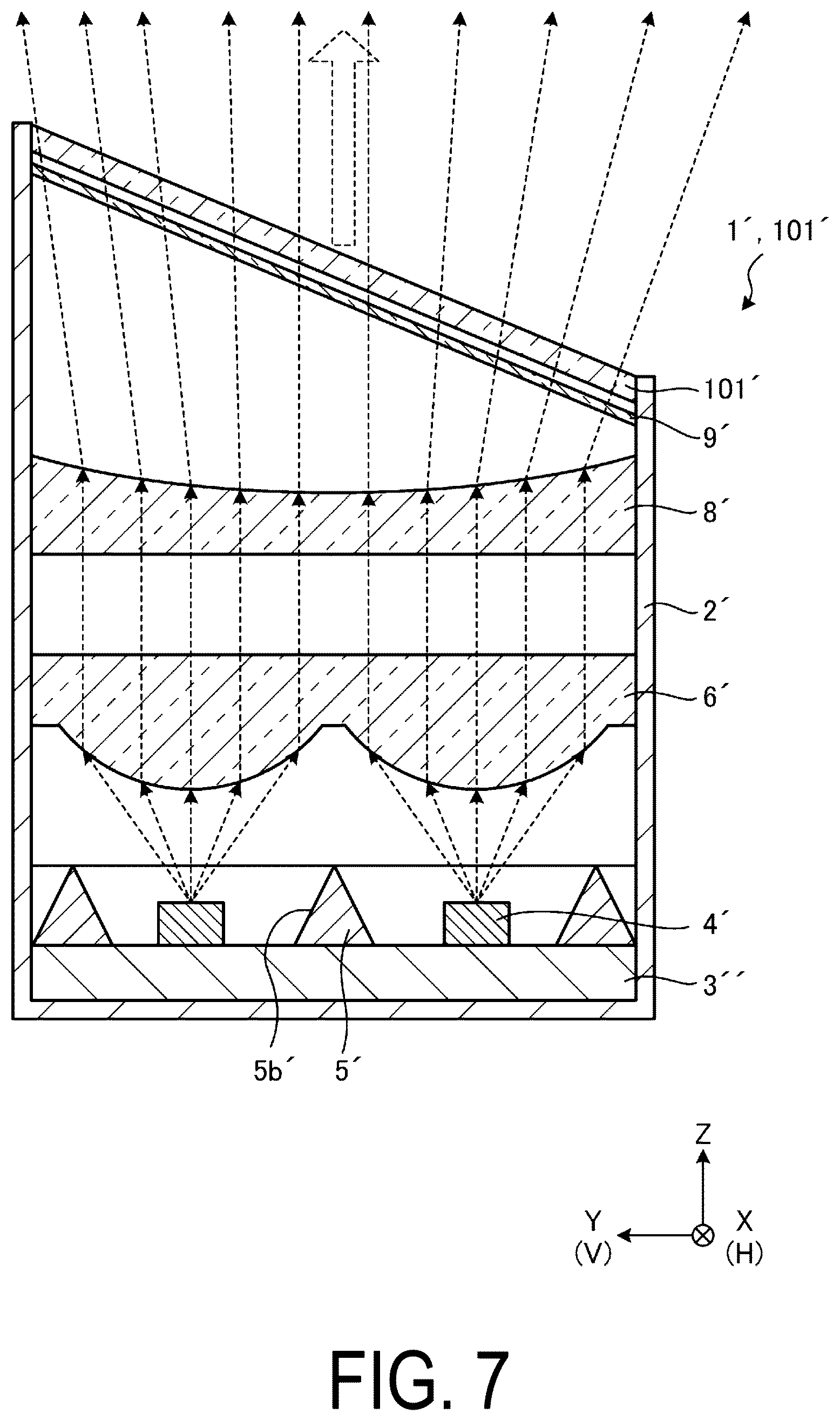 Patent US12504659 Figure 7 – Planar illumination device with local dimming