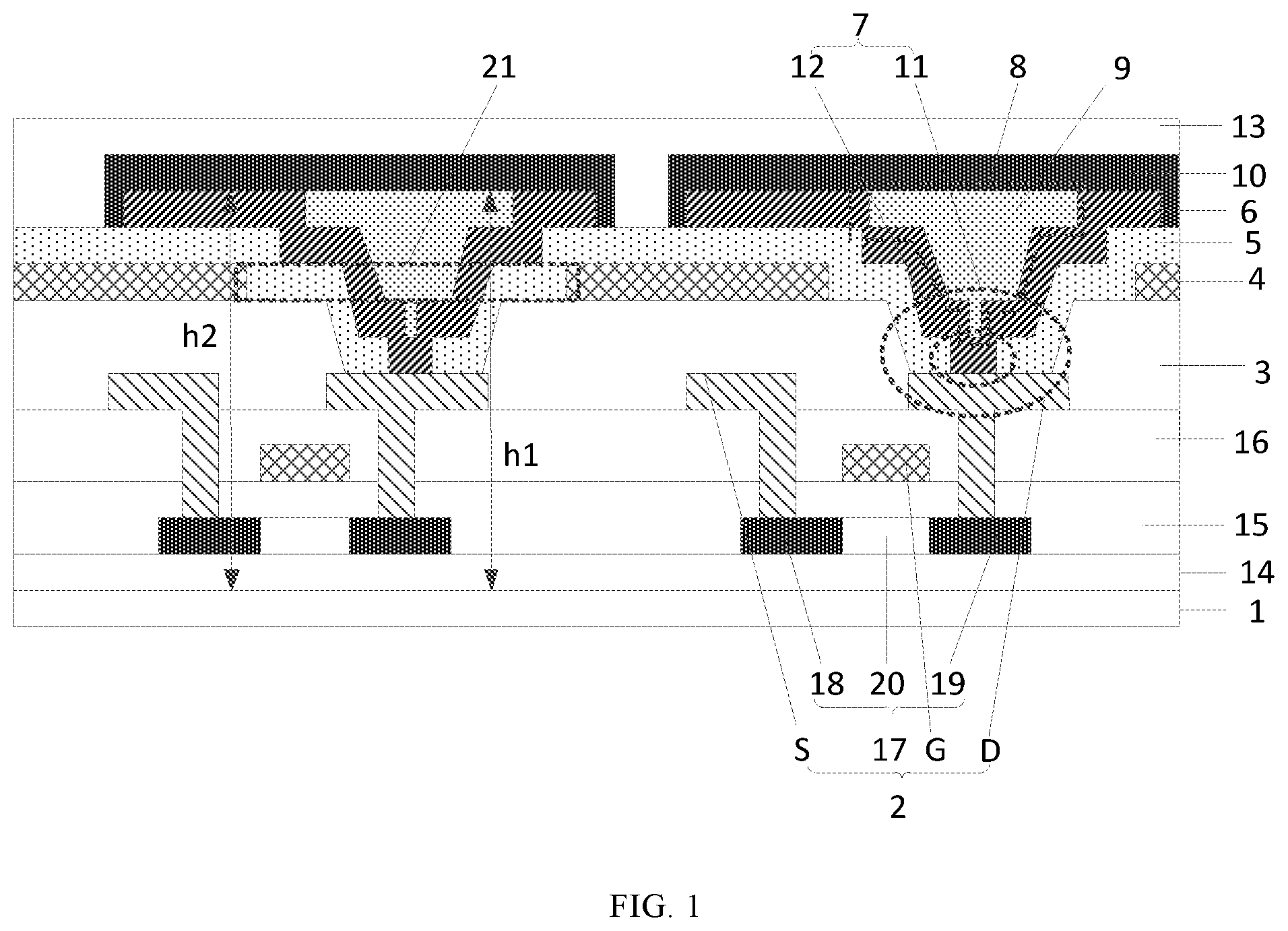 Patent US12504664 Figure 1 – Array substrate, manufacturing method thereof, liquid crystal cell and display apparatus