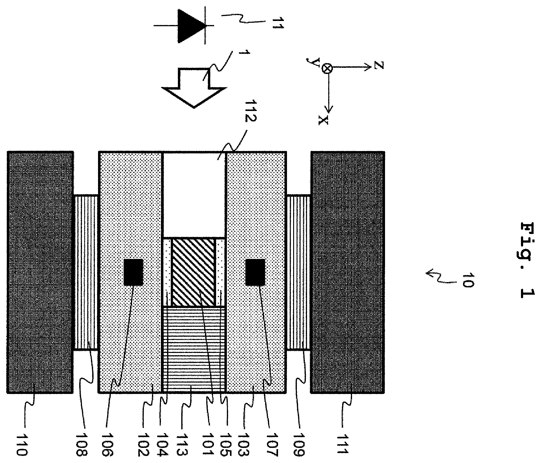 Patent US12504666 Figure 1 – Optical deflector