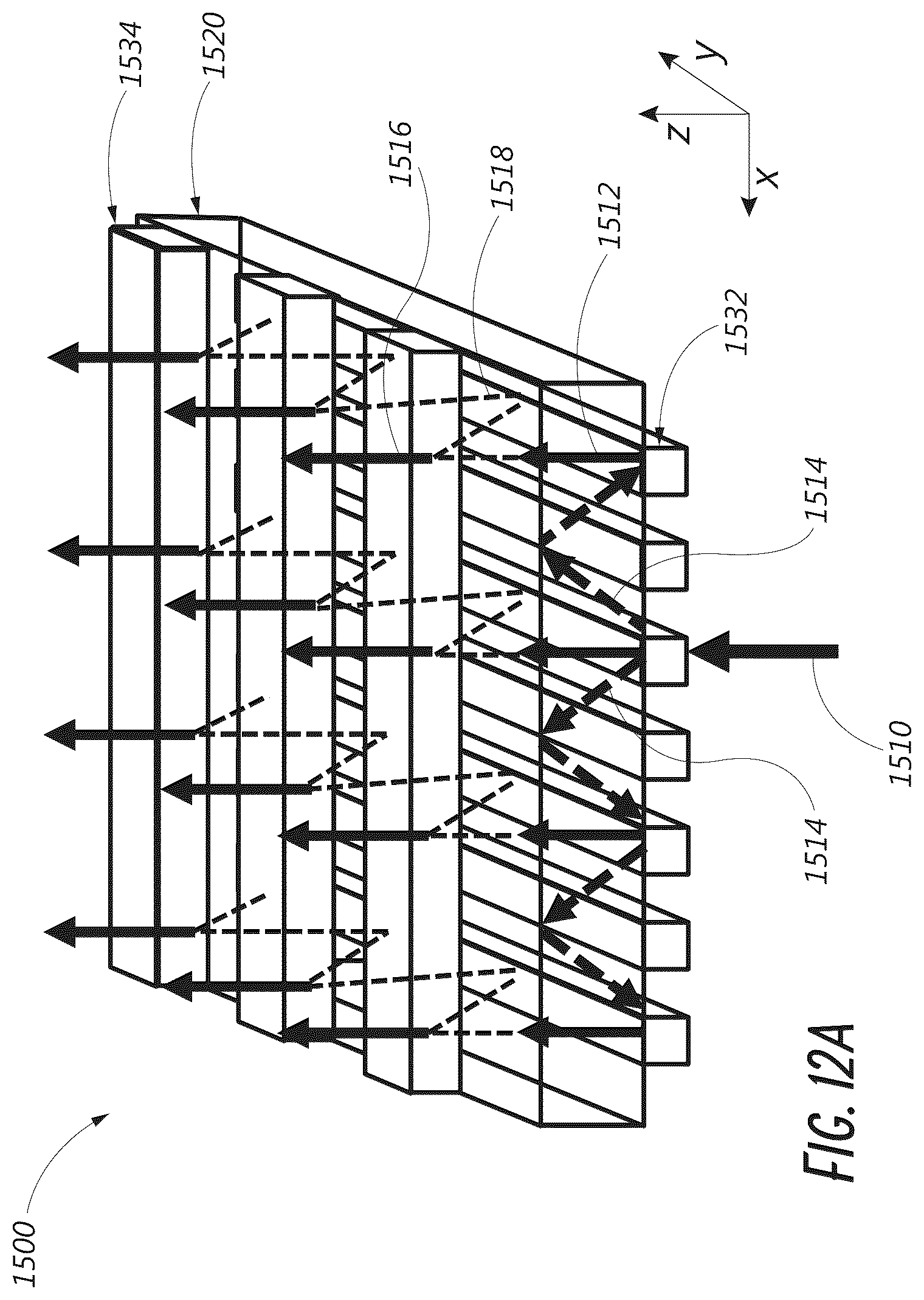 Patent US12504667 Figure 14 – Waveguide light multiplexer using crossed gratings