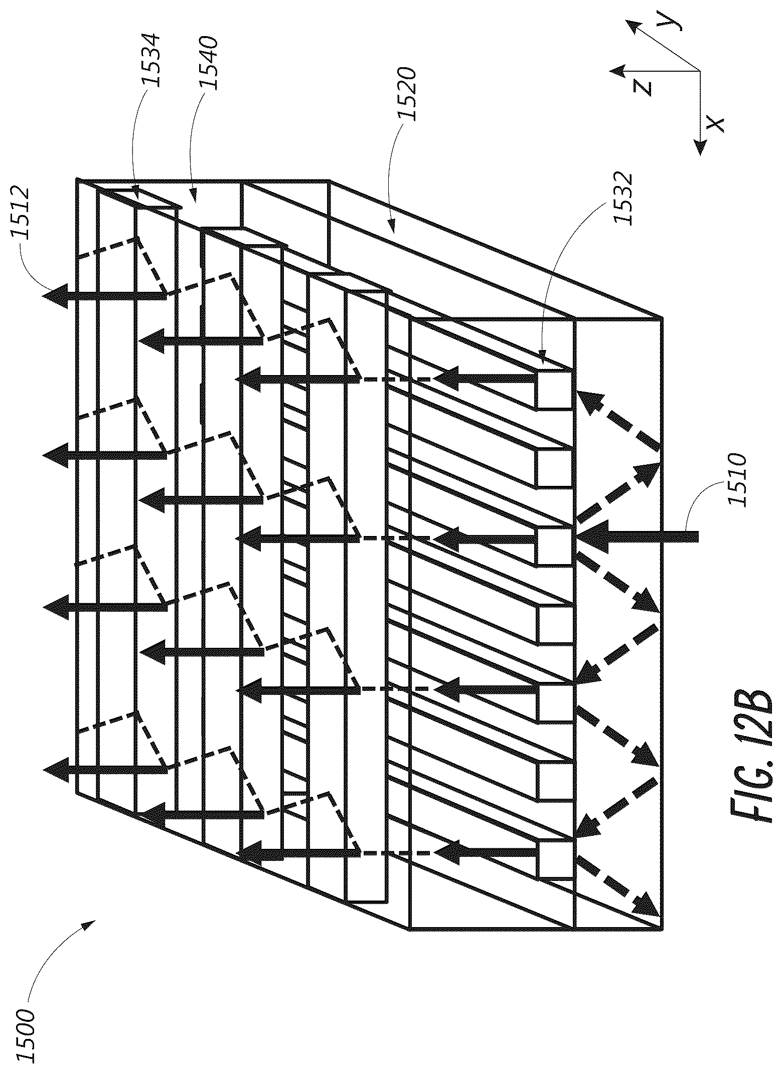 Patent US12504667 Figure 15 – Waveguide light multiplexer using crossed gratings
