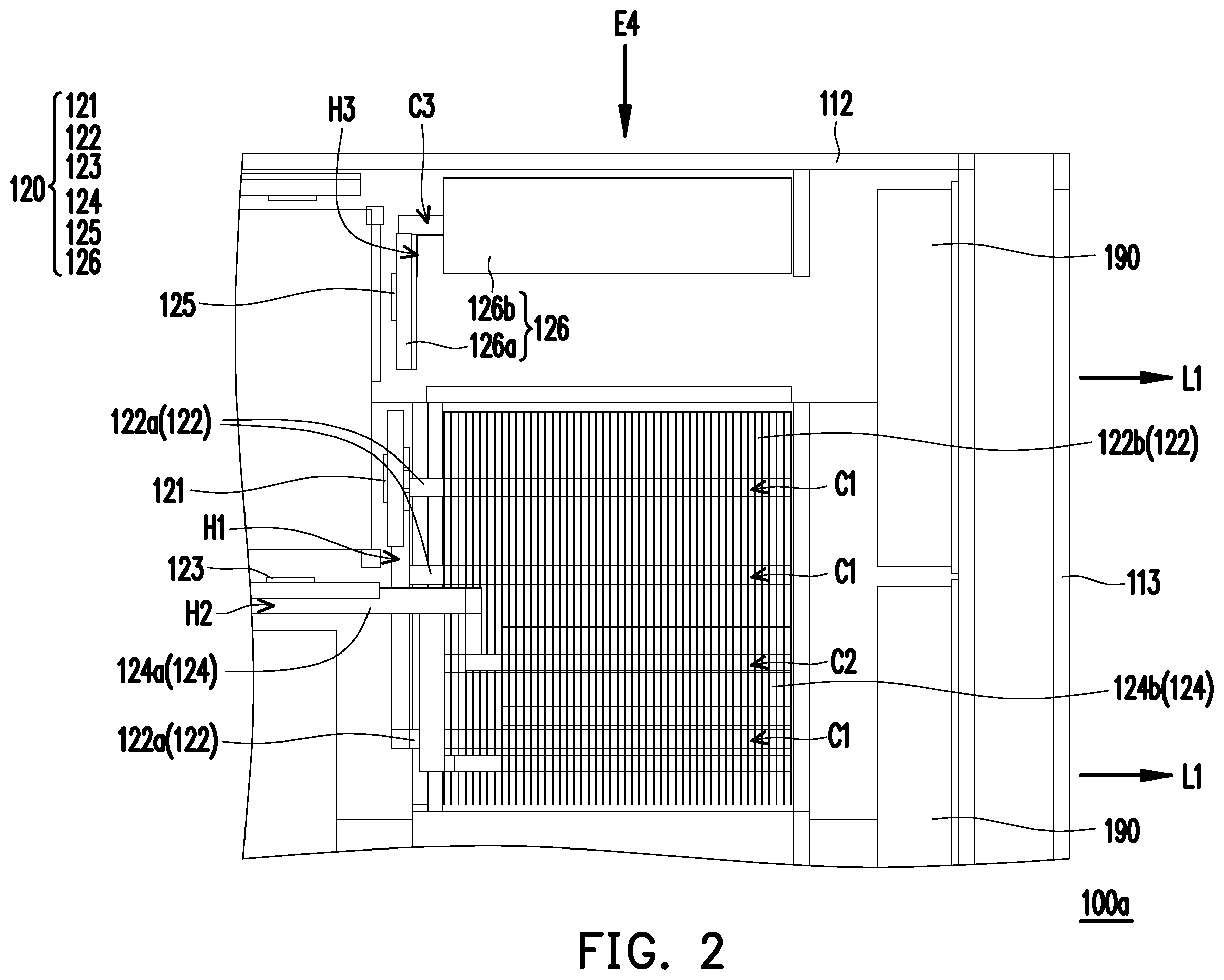 Patent US12504678 Figure 2 – Projection device