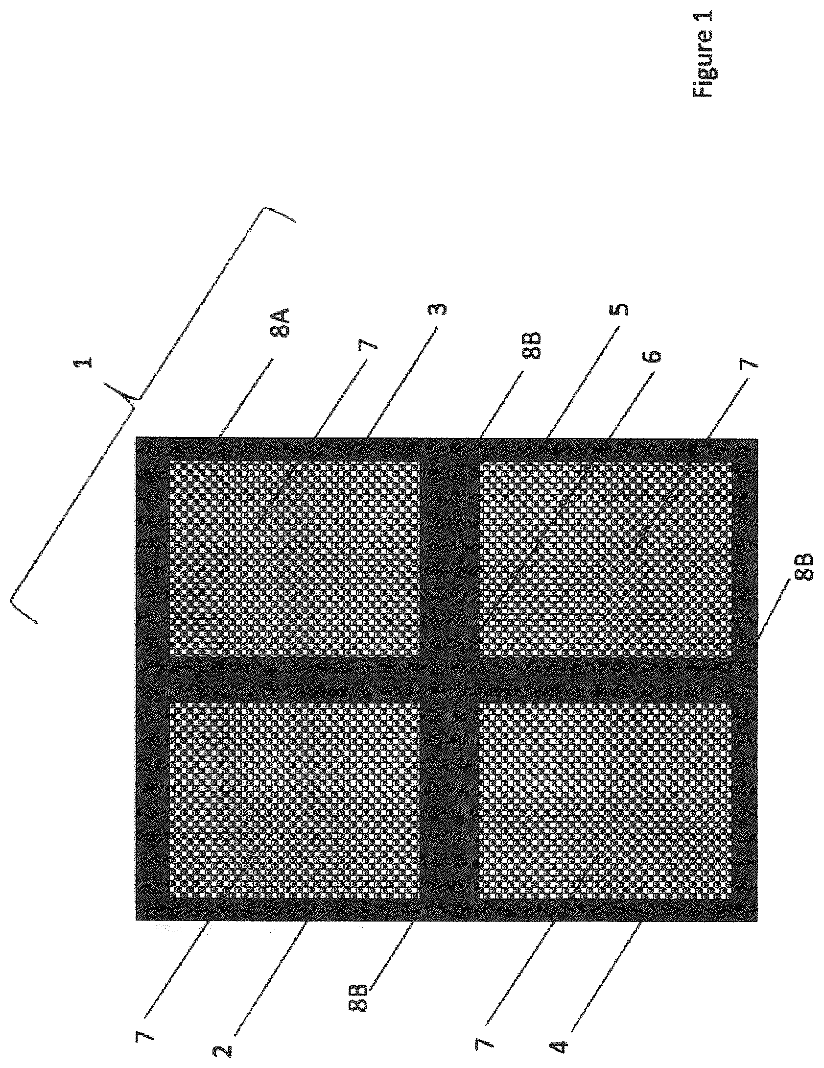 Patent US12504685 Figure 1 – Tiled flexible stamp