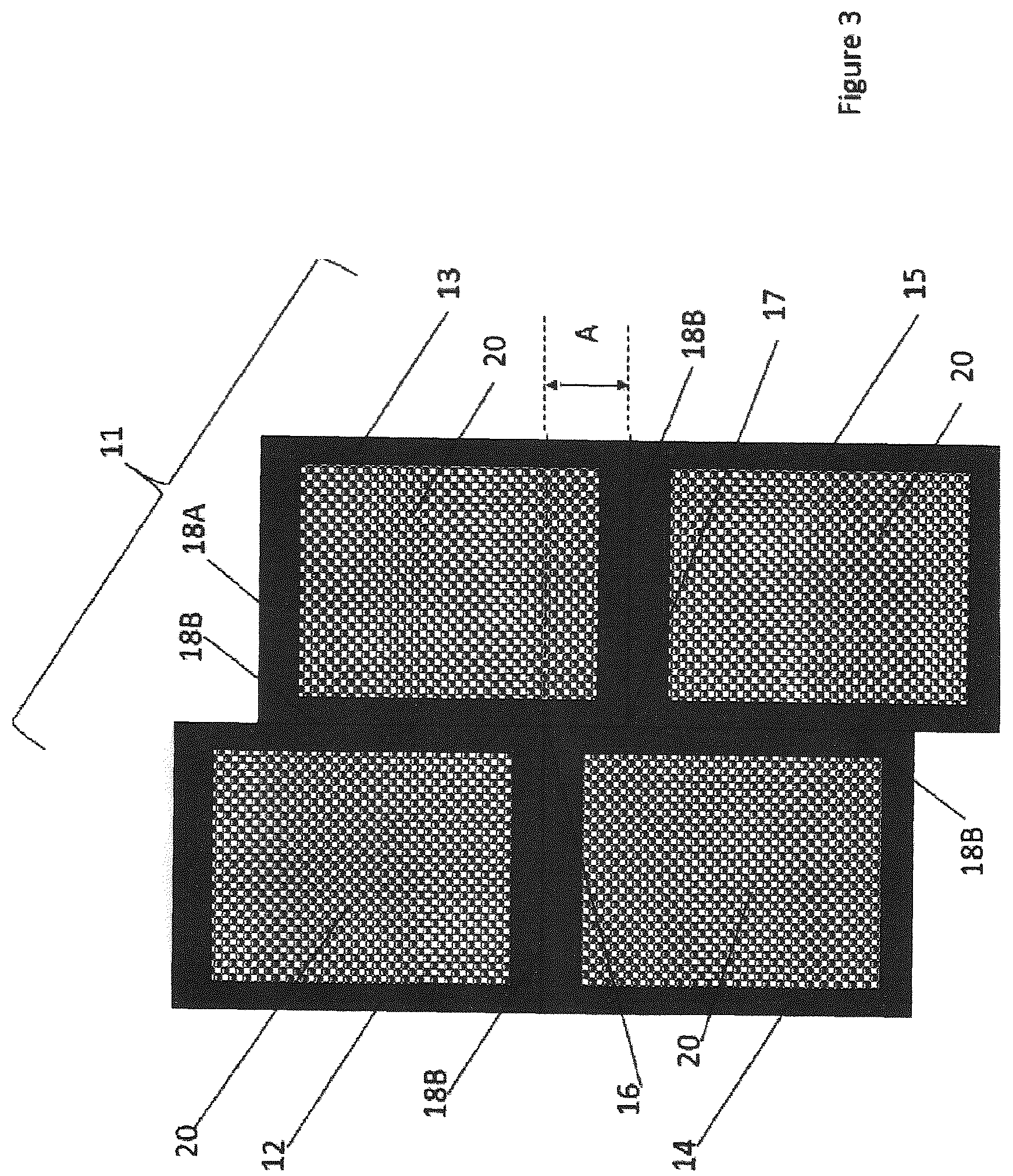 Patent US12504685 Figure 3 – Tiled flexible stamp