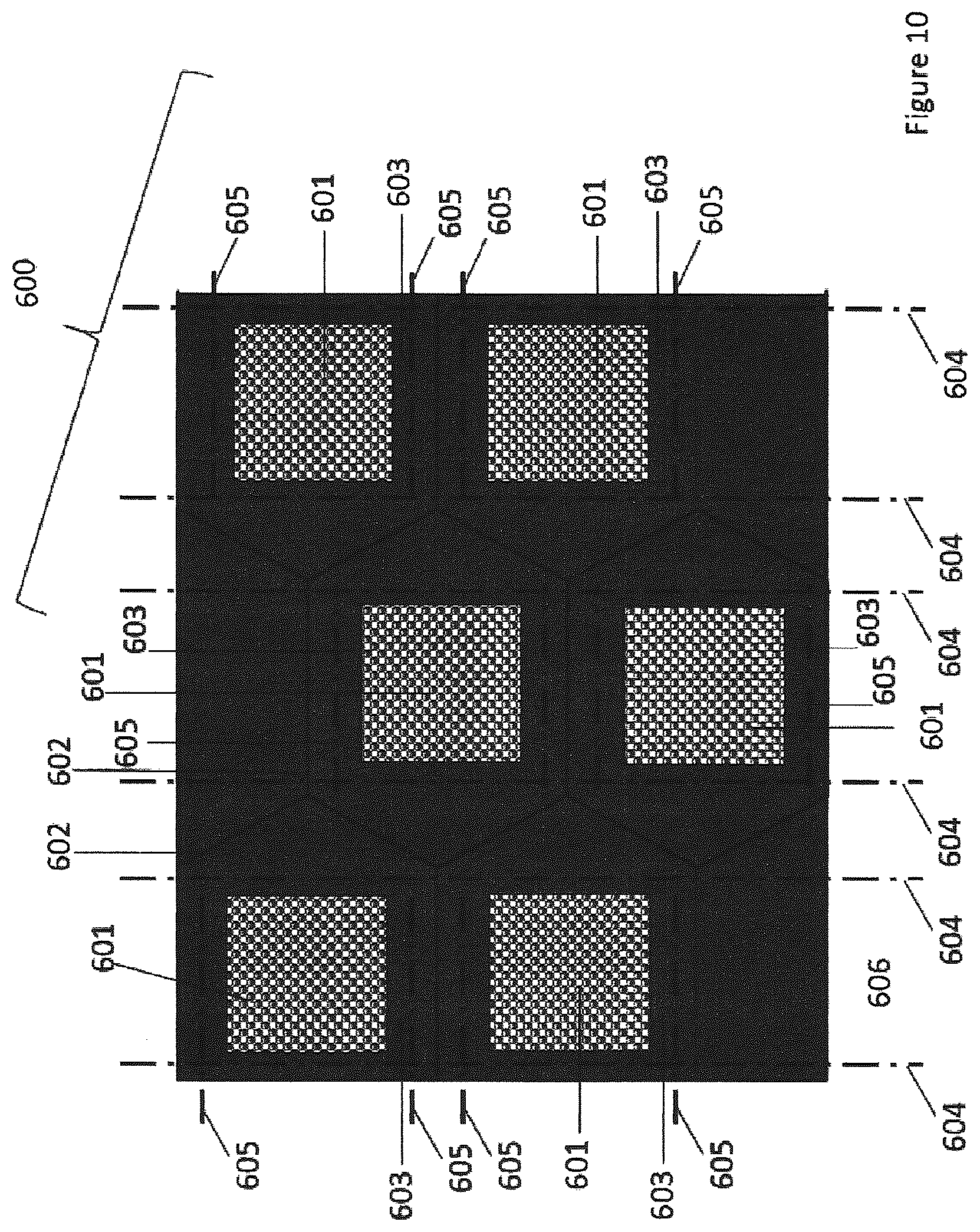Patent US12504685 Figure 10 – Tiled flexible stamp