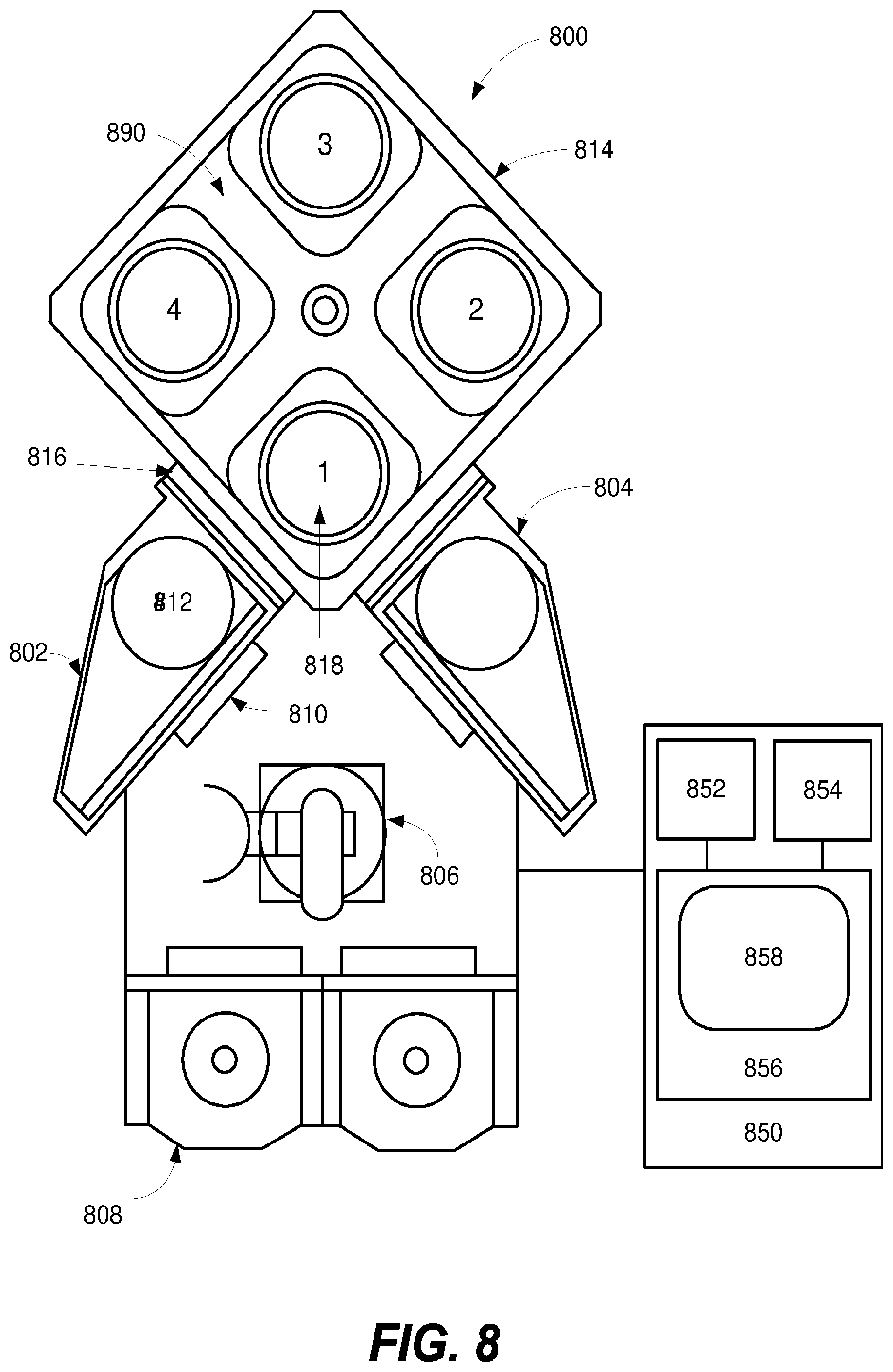 Patent US12504692 Figure 8 – Cyclic development of metal oxide based photoresist for etch stop deterrence