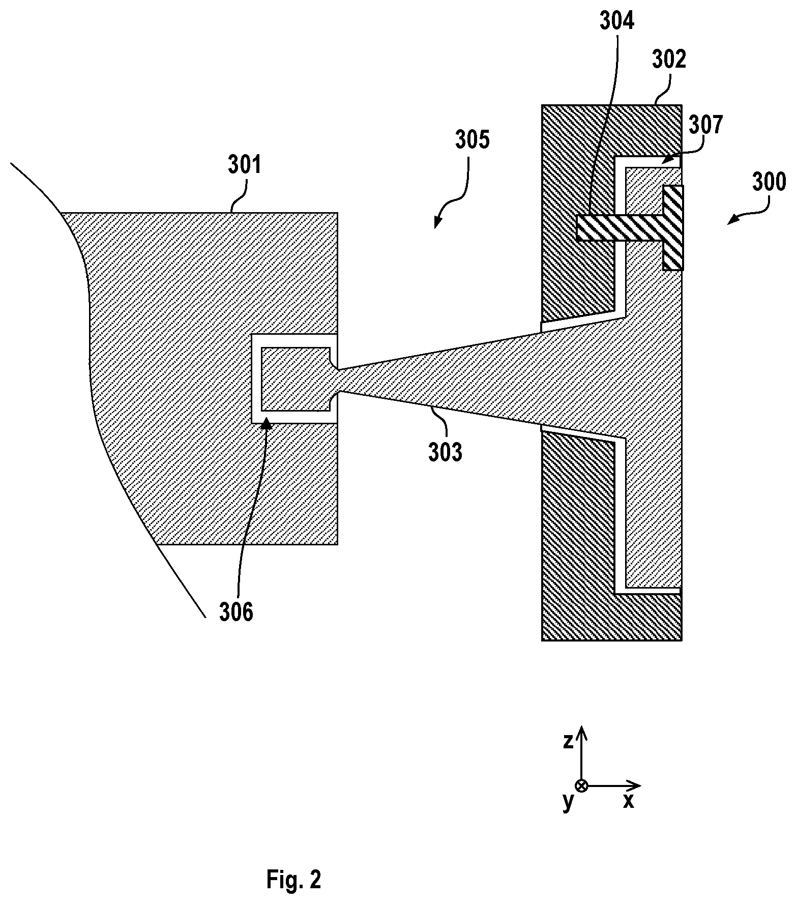 Patent US12504698 Figure 3 – Mounting for a lithography system, and lithography system