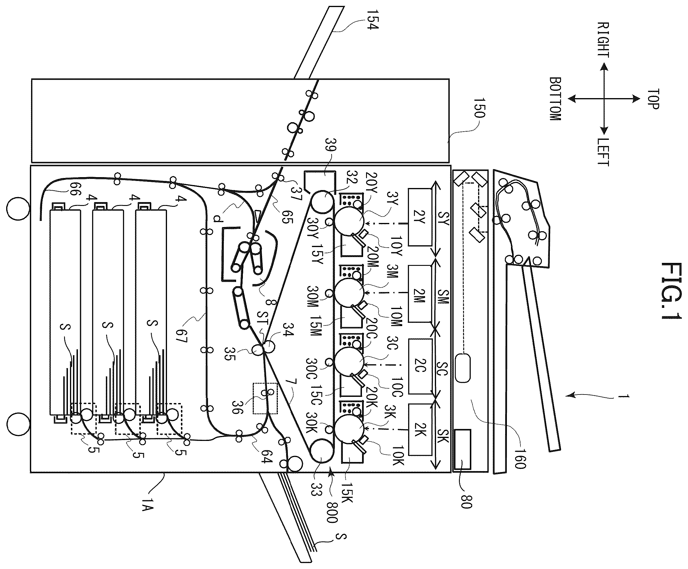 Patent US12504708 — Image forming apparatus with a door provided with conductive portions — Figure 1