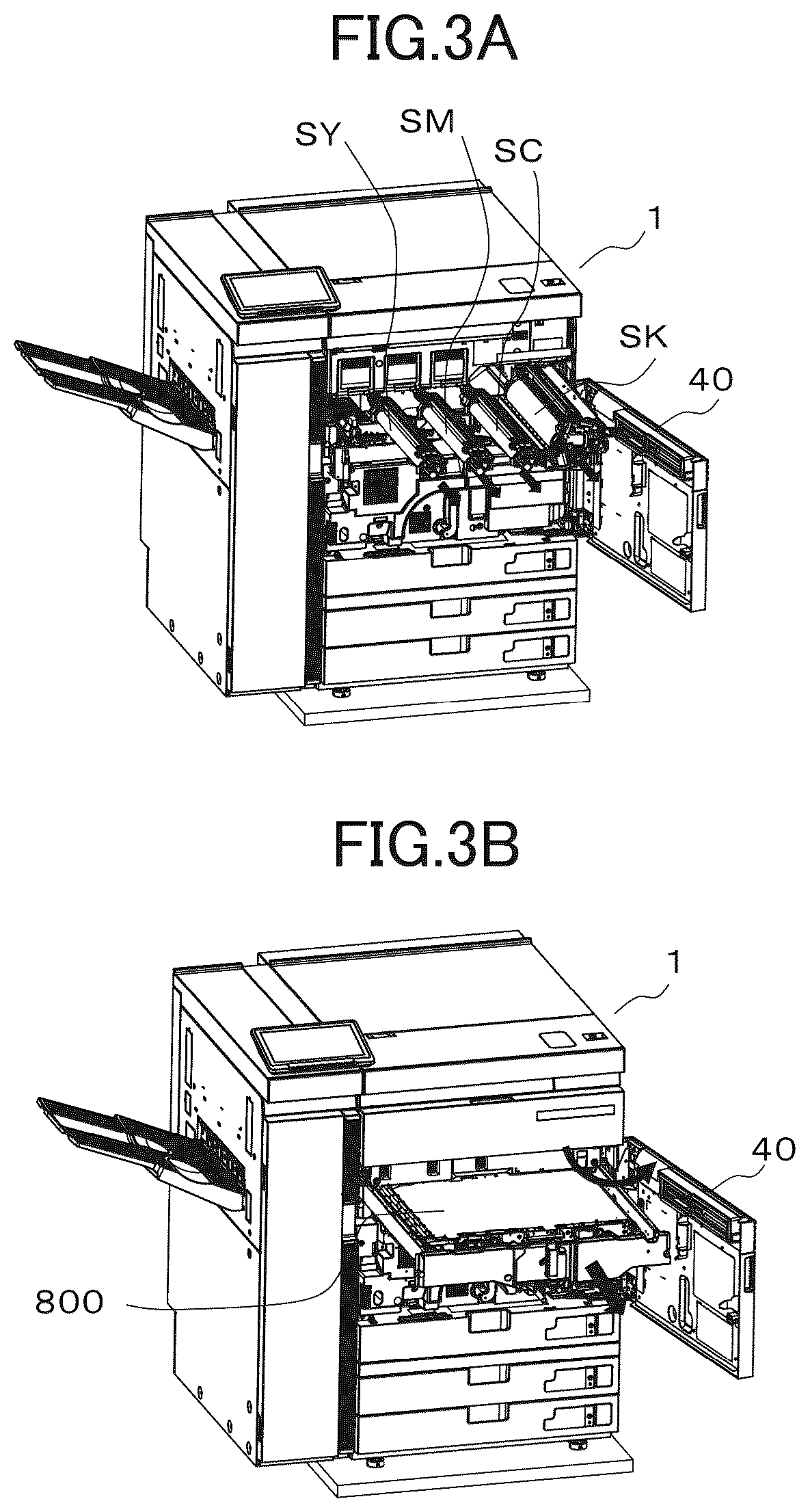 Patent US12504708 Figure 3 – Image forming apparatus with a door provided with conductive portions