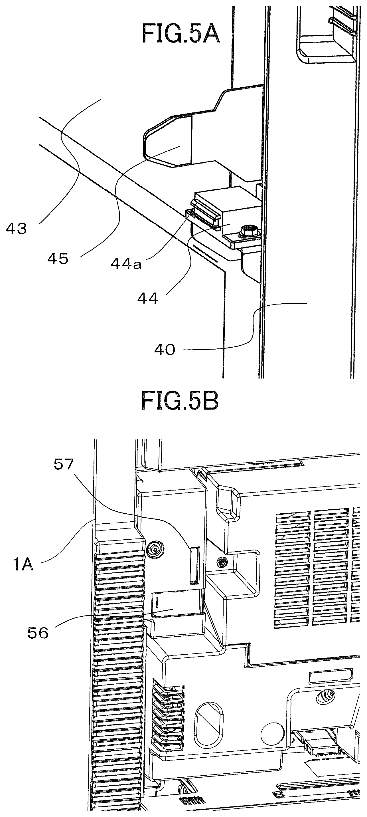 Patent US12504708 Figure 5 – Image forming apparatus with a door provided with conductive portions