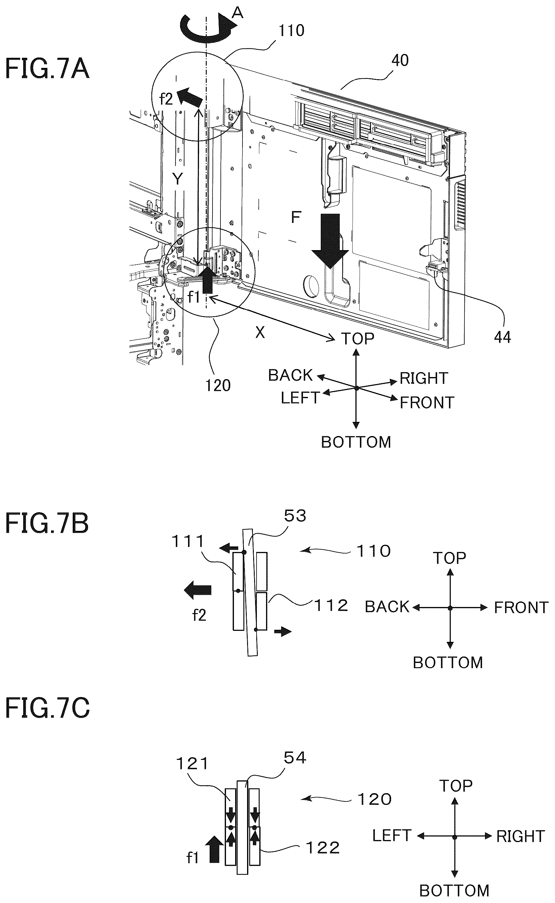Patent US12504708 Figure 7 – Image forming apparatus with a door provided with conductive portions