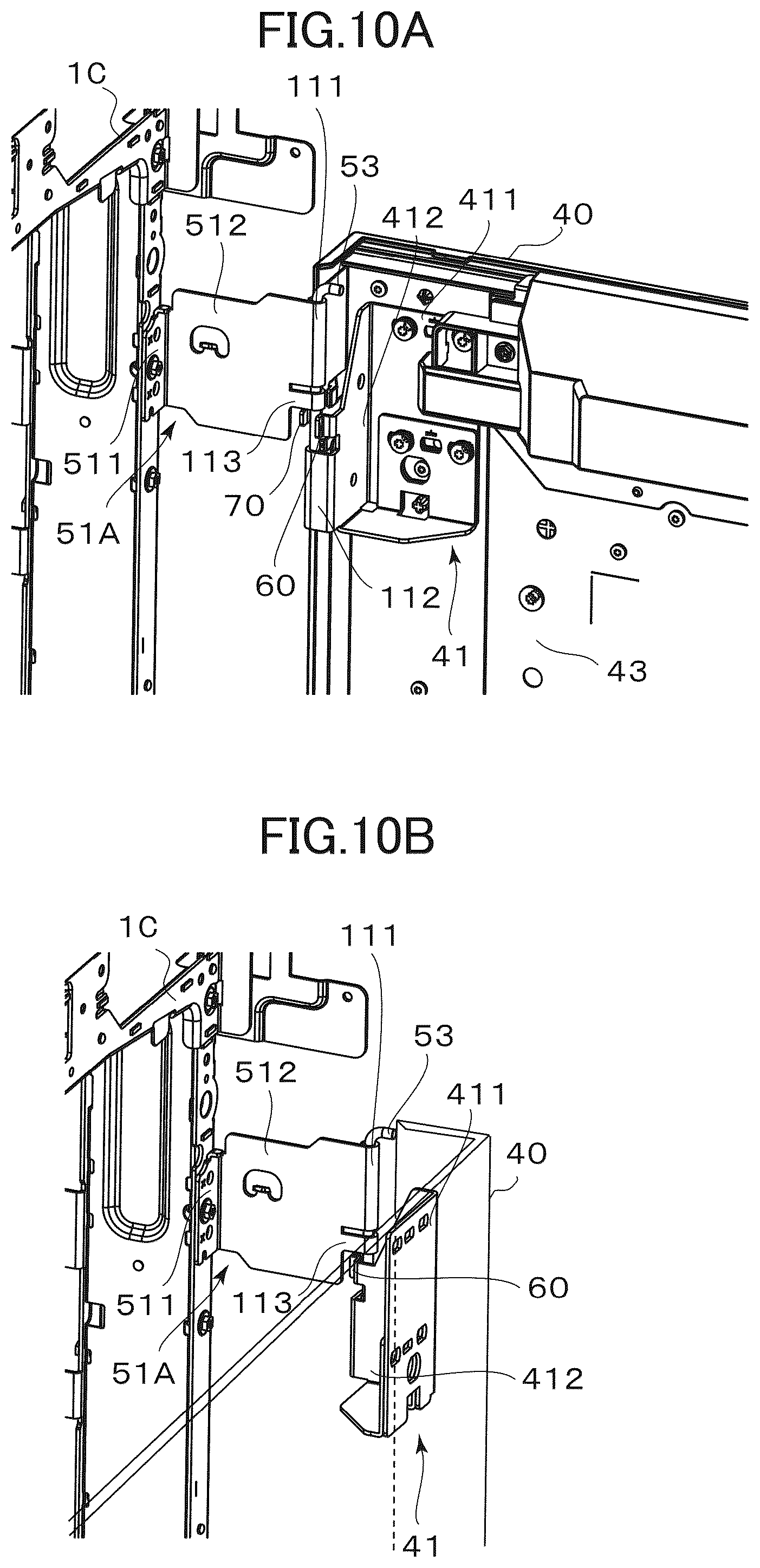 Patent US12504708 Figure 10 – Image forming apparatus with a door provided with conductive portions