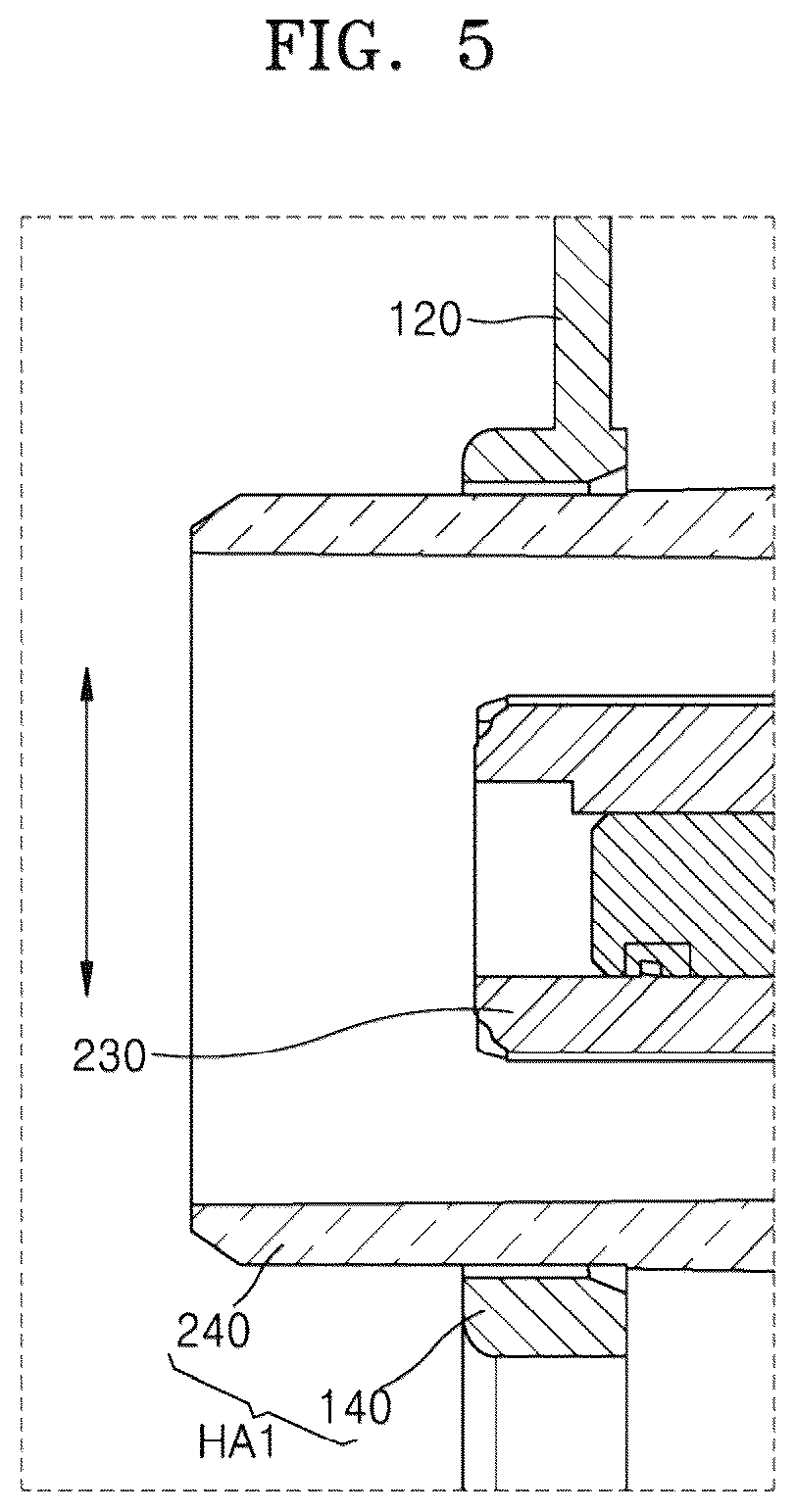 Patent US12504712 Figure 5 – Process cartridge with driving side hinge with hinge spacing